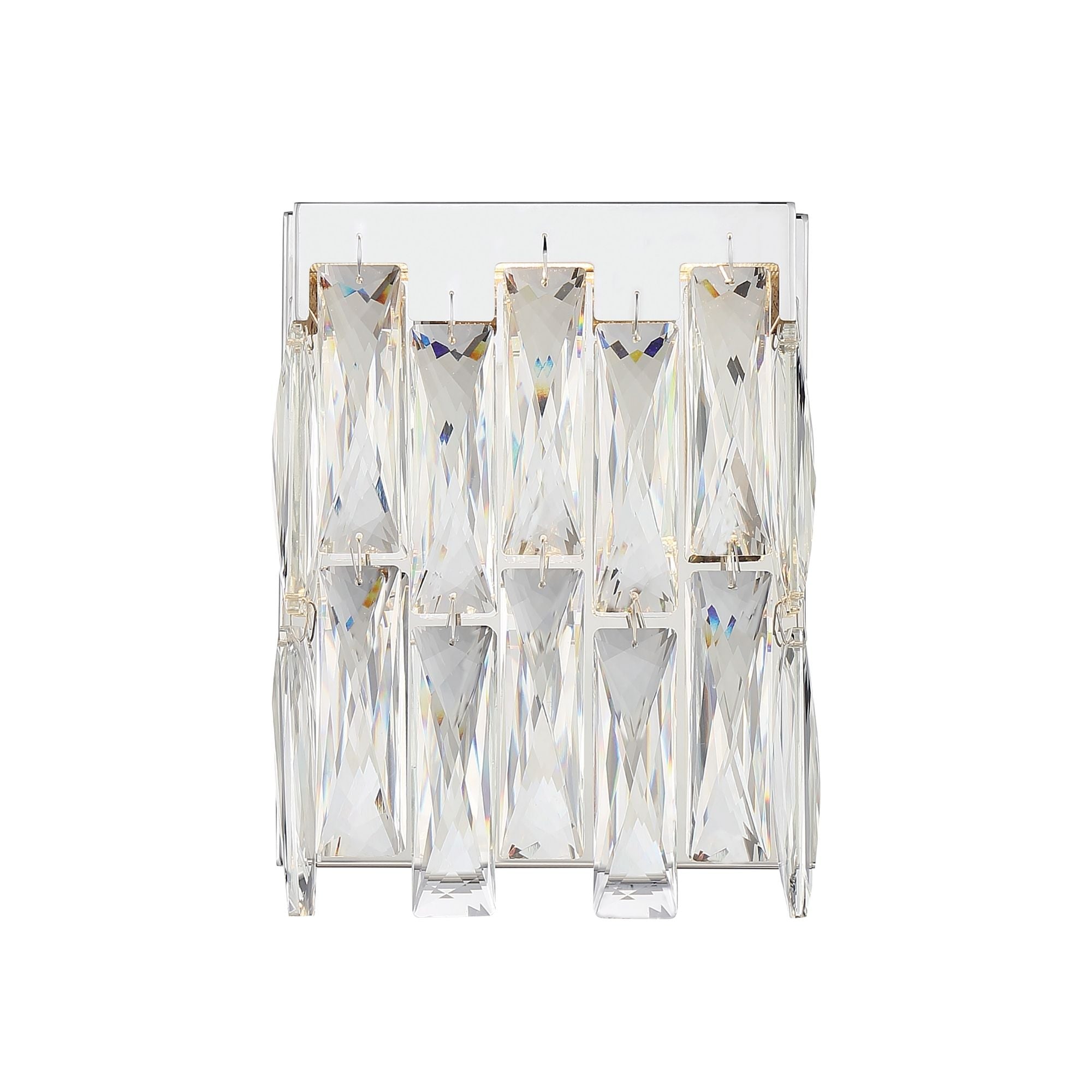 George Kovacs Curio 9.63 in. Wall Sconce, Chrome with Clear Crystal String