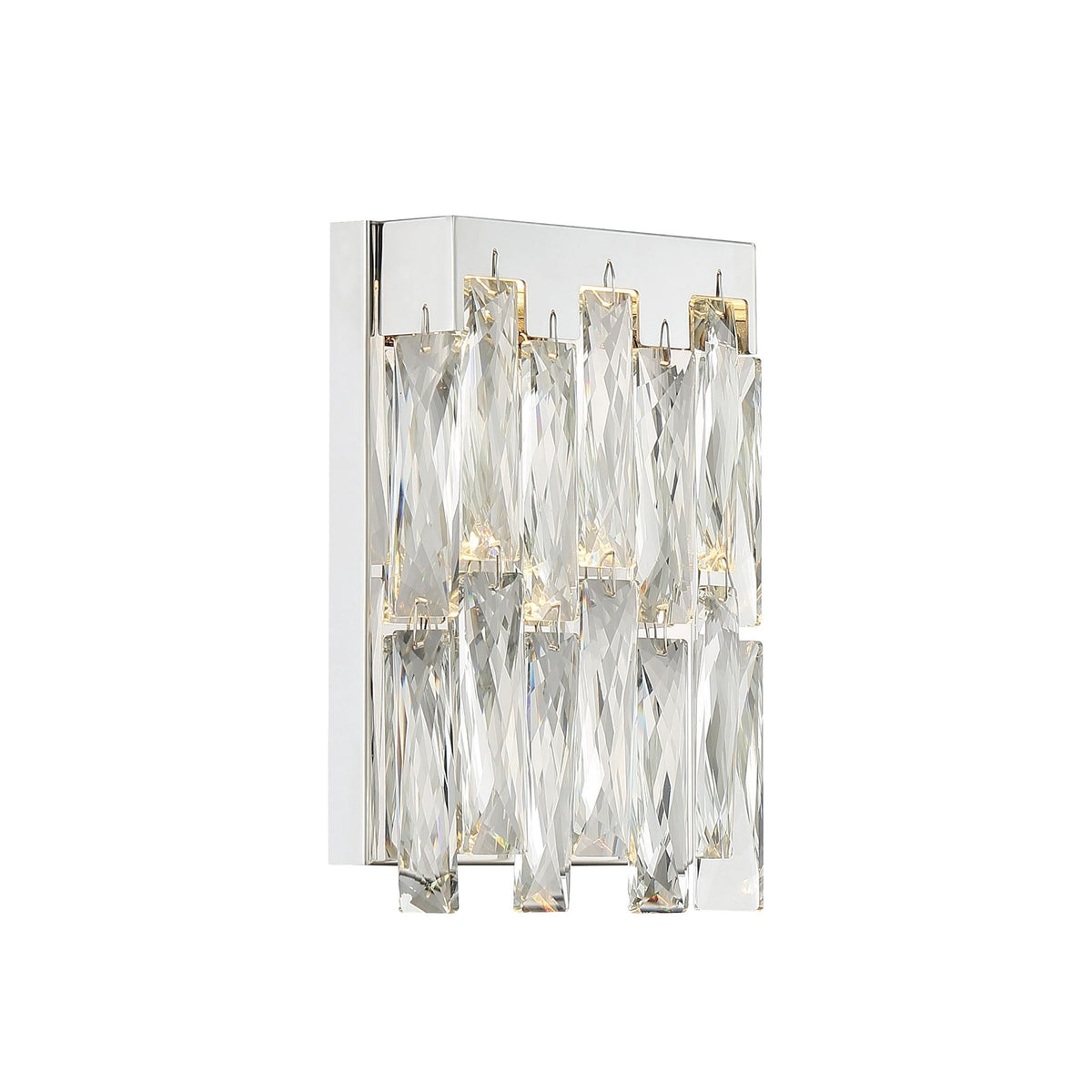 George Kovacs Curio 9.63 in. Wall Sconce, Chrome with Clear Crystal String