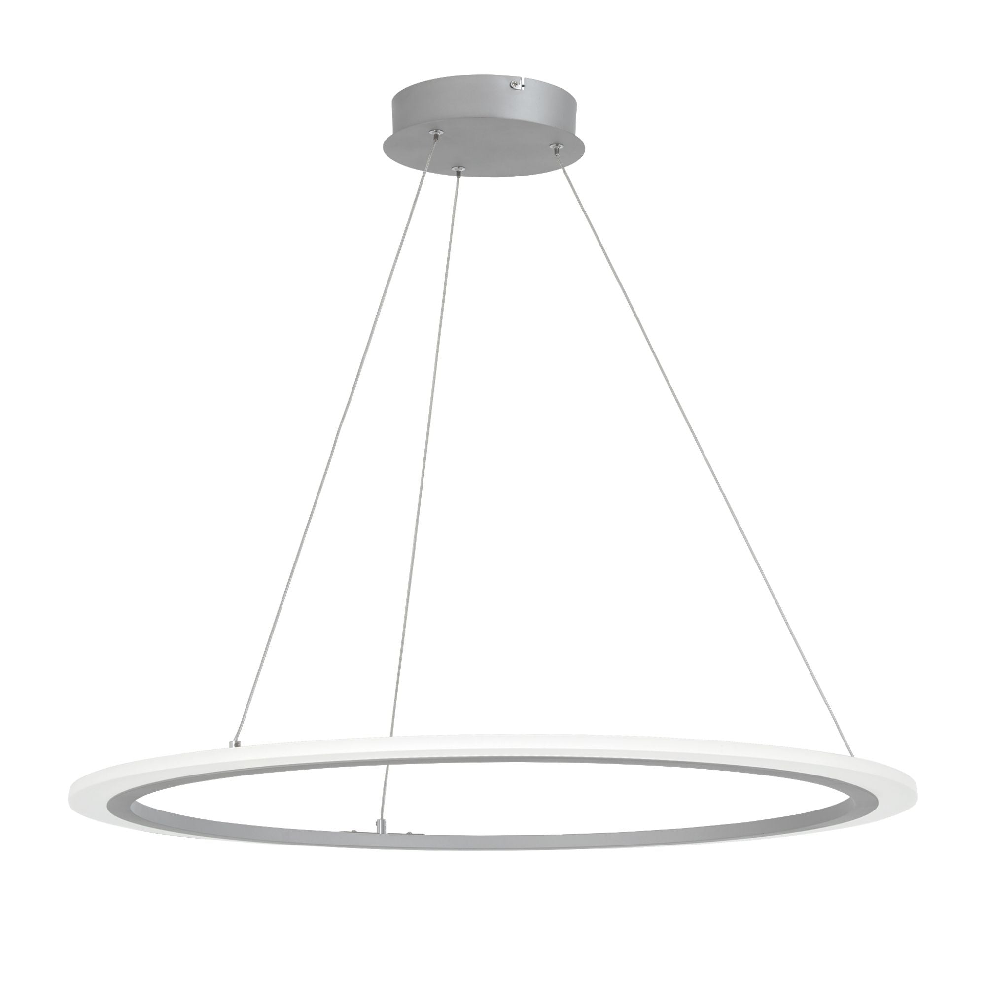 George Kovacs Discovery 31.25 in. LED Pendant, Silver, Acrylic