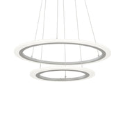 George Kovacs Discovery 23.75 in. LED Pendant, Silver with Frosted Acrylic