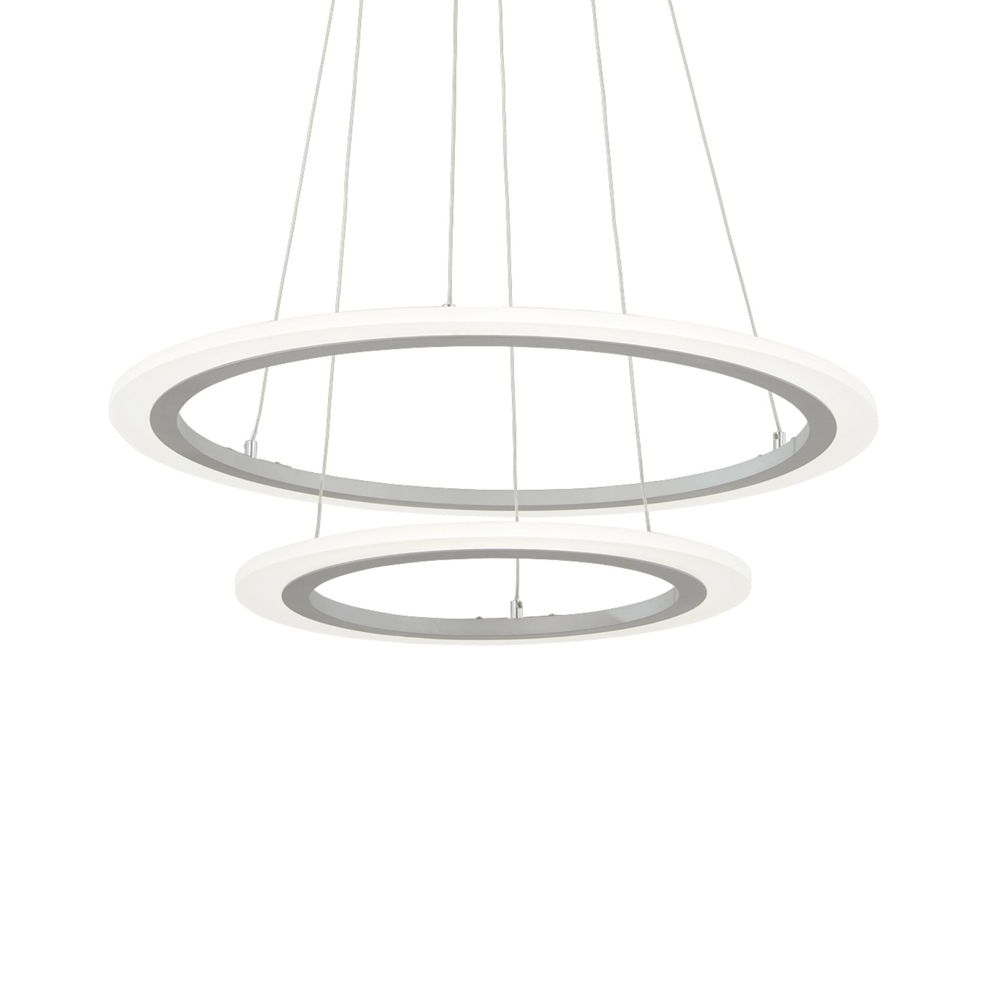 George Kovacs Discovery 23.75 in. LED Pendant, Silver with Frosted Acrylic