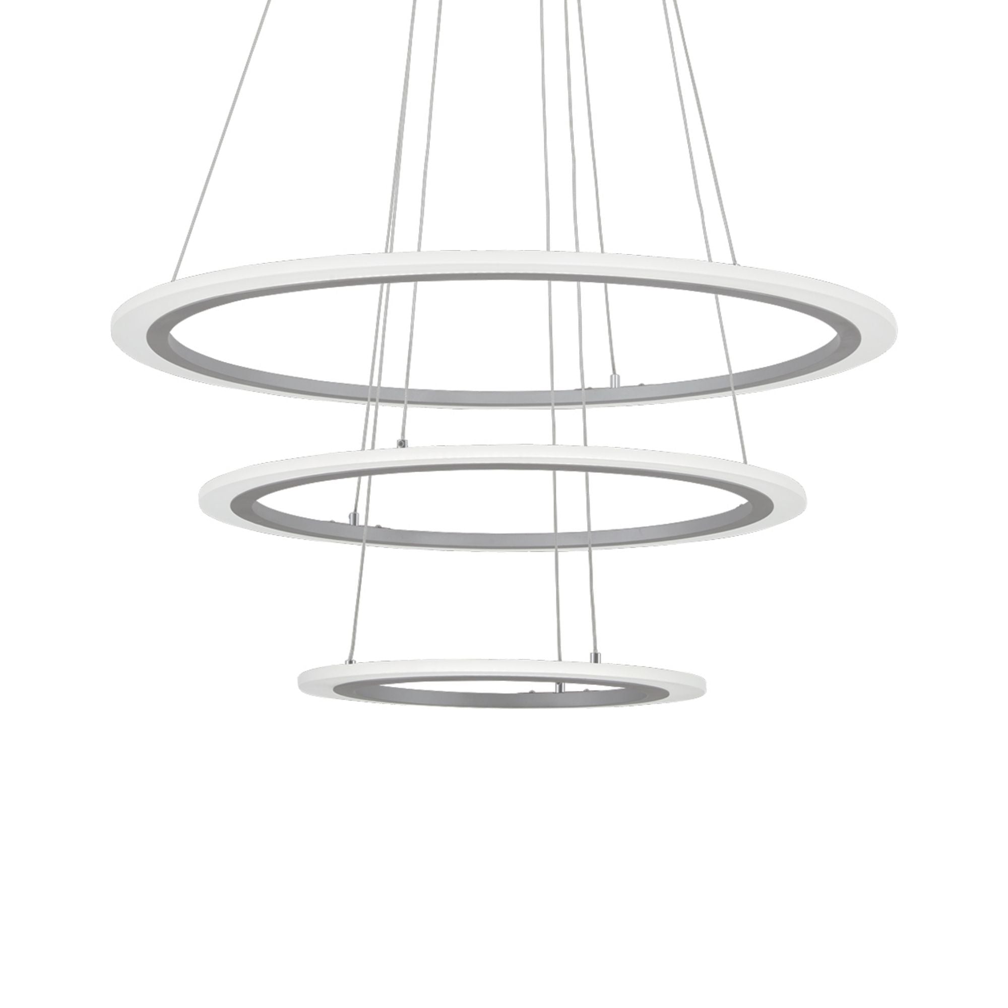 George Kovacs Discovery 31.25 in. LED Pendant Light, Silver with Frosted Acrylic