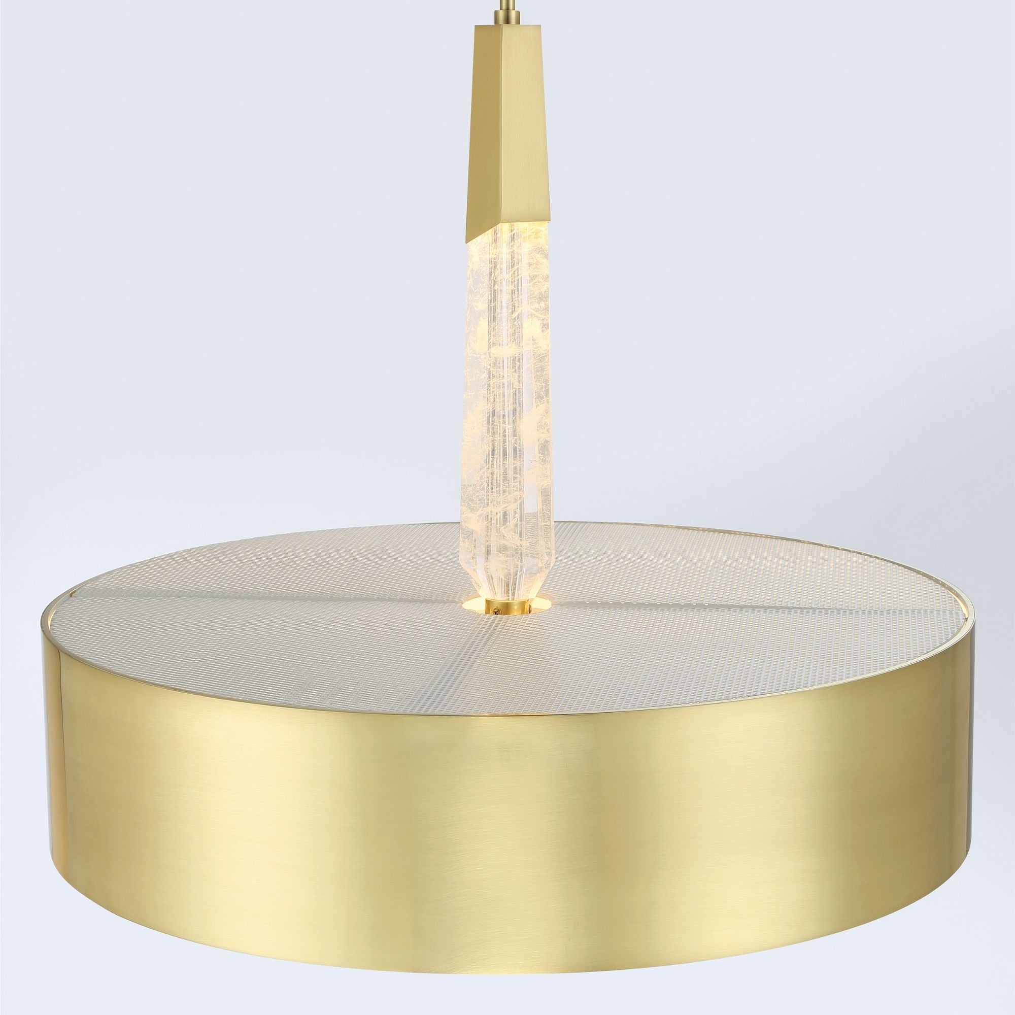 George Kovacs Drifting Droplets 28 in. Pendant Light, Brushed Brass with Frosted Glass