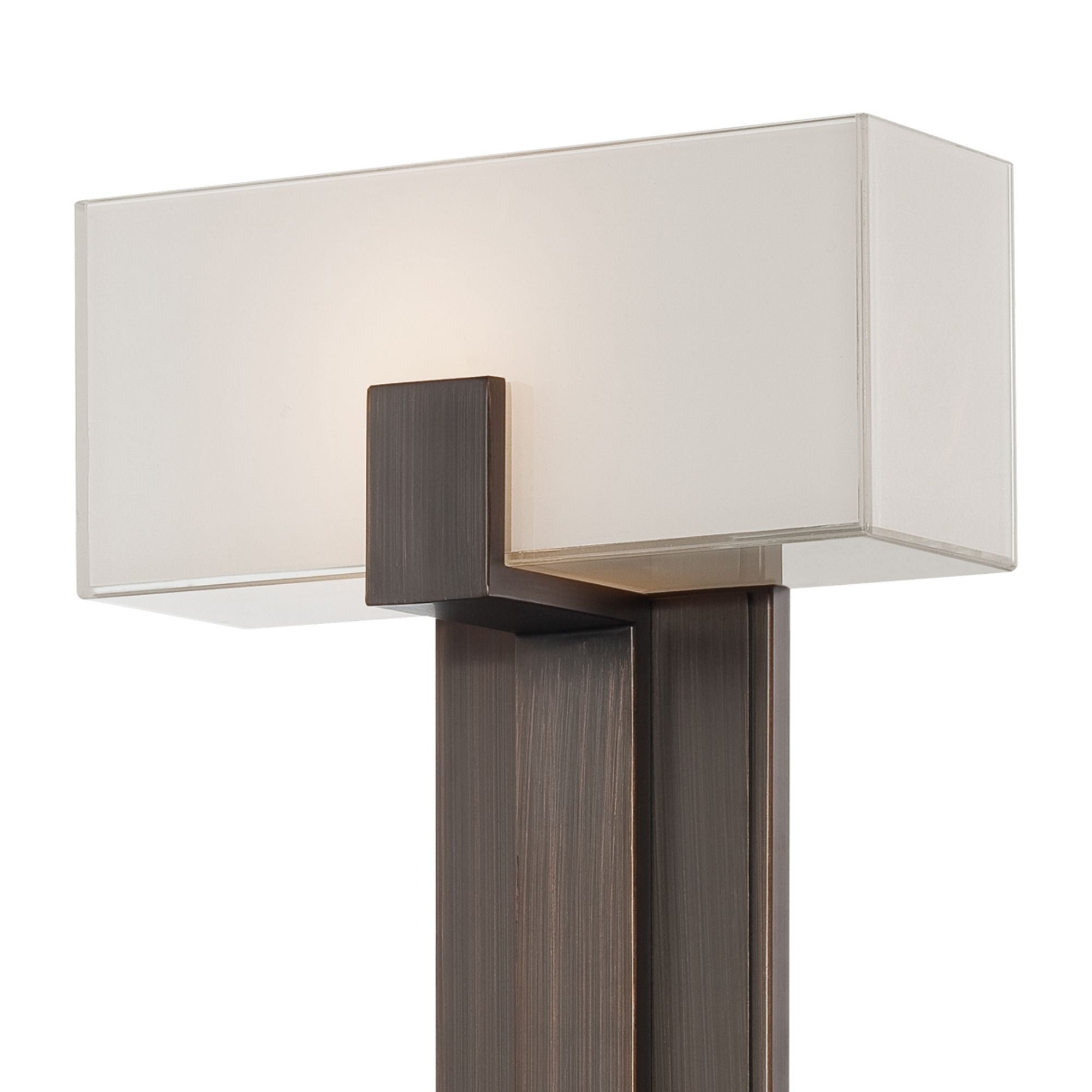 George Kovacs Wall Sconce, 16.5 in. Height, Copper Bronze Patina with Mitered Glass