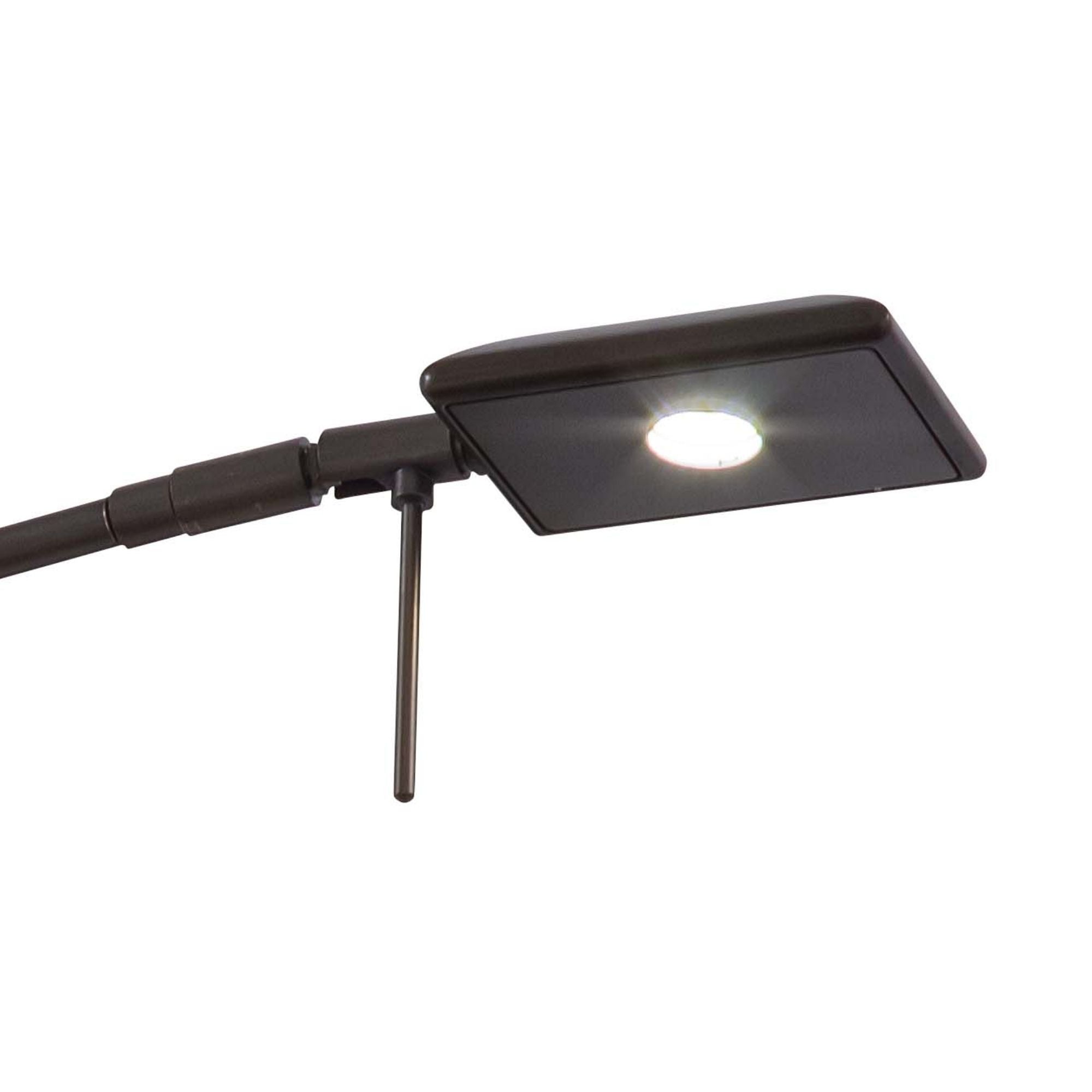 George's Reading Room 23" LED Swing Arm Wall Lamp Square, Copper Bronze Patina Finish