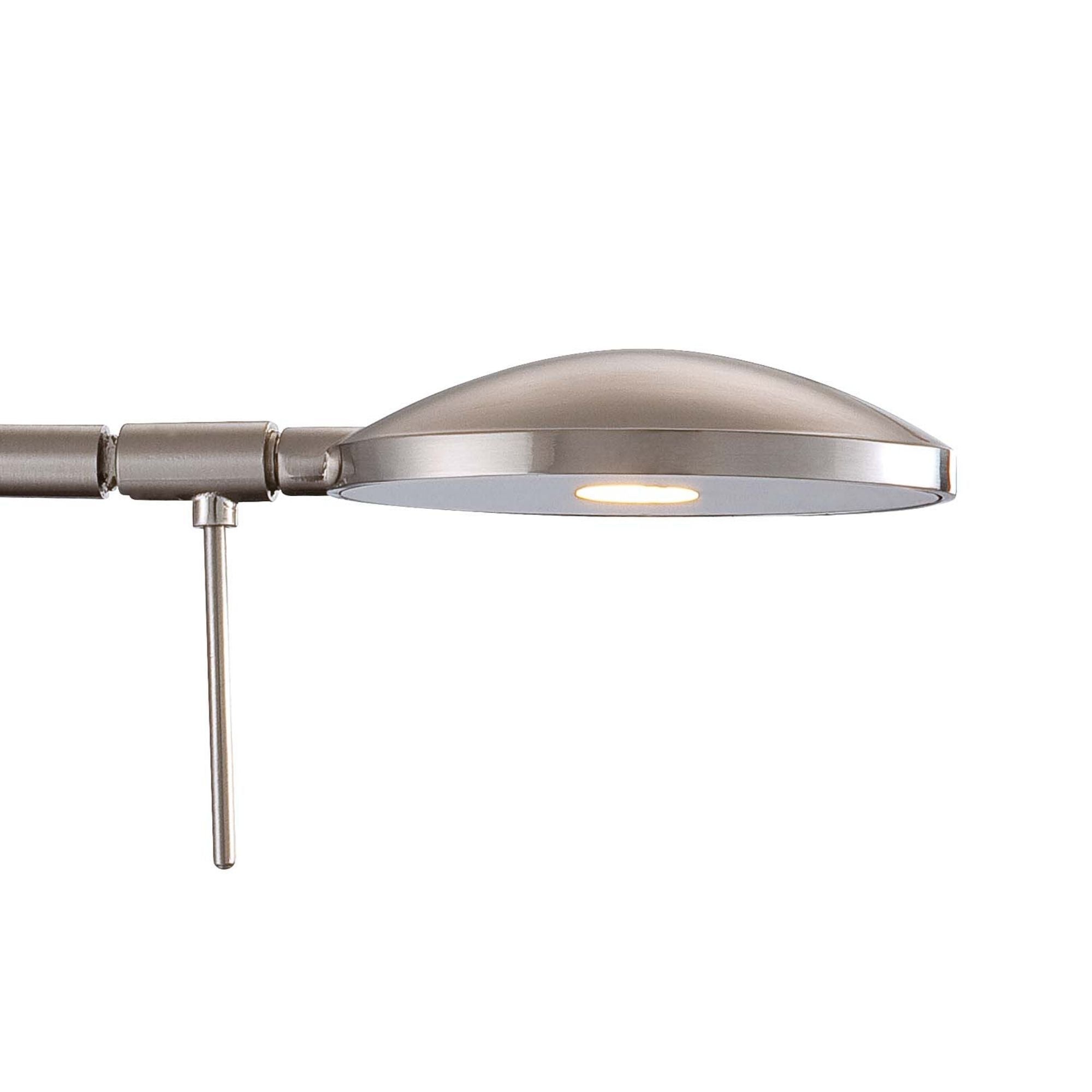 George's Reading Room 23" LED Swing Arm Wall Lamp Oval, Brushed Nickel Finish
