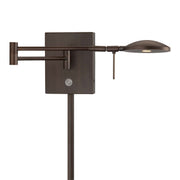 George's Reading Room 23" LED Swing Arm Wall Lamp Oval, Copper Bronze Patina Finish