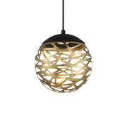 George Kovacs Golden Eclipse 8.25 in. Mini Pendant, Coal and Honey Gold