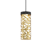 George Kovacs Golden Eclipse 12.63 in. LED Pendant, Coal and Honey Gold