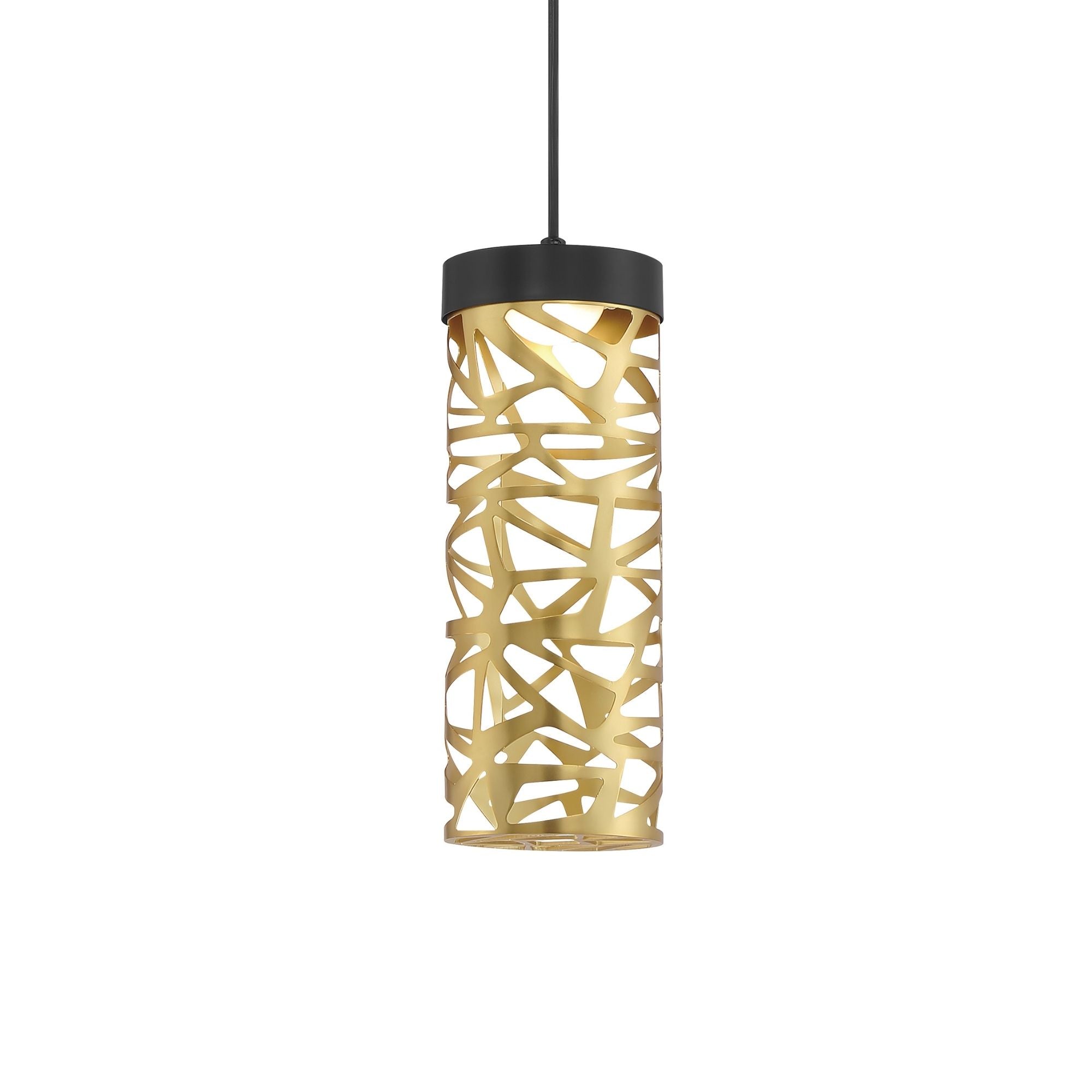 George Kovacs Golden Eclipse 12.63 in. LED Pendant, Coal and Honey Gold