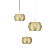 George Kovacs Halo 13.25 in. 3-Light Pendant, Coal and Brushed Gold