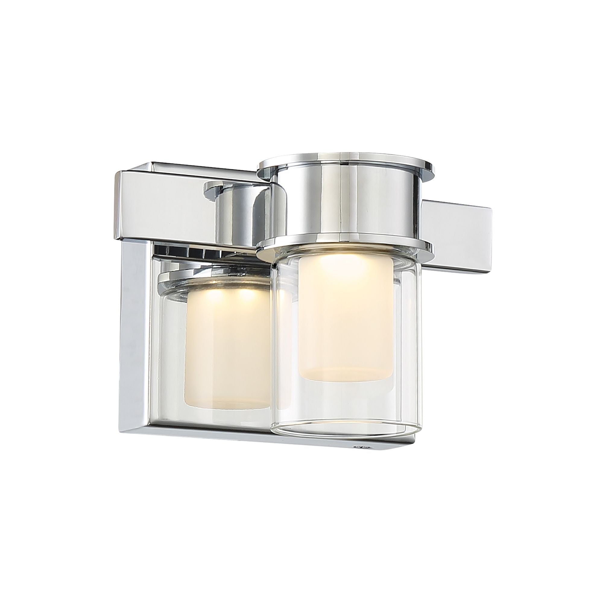 George Kovacs Herald Square 4.75 in. LED Bathroom Vanity Light, Chrome with Clear Glass