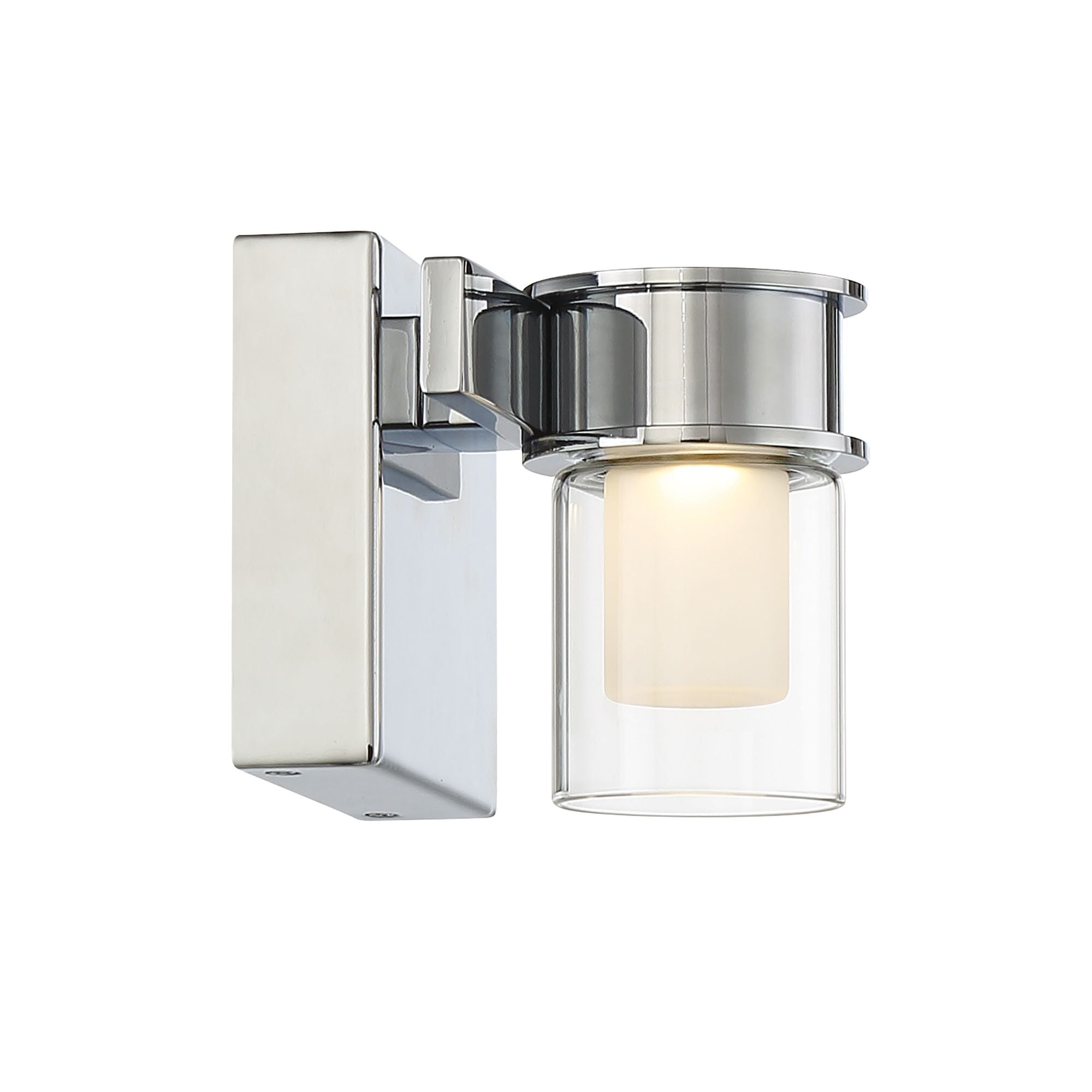 George Kovacs Herald Square 4.75 in. LED Bathroom Vanity Light, Chrome with Clear Glass