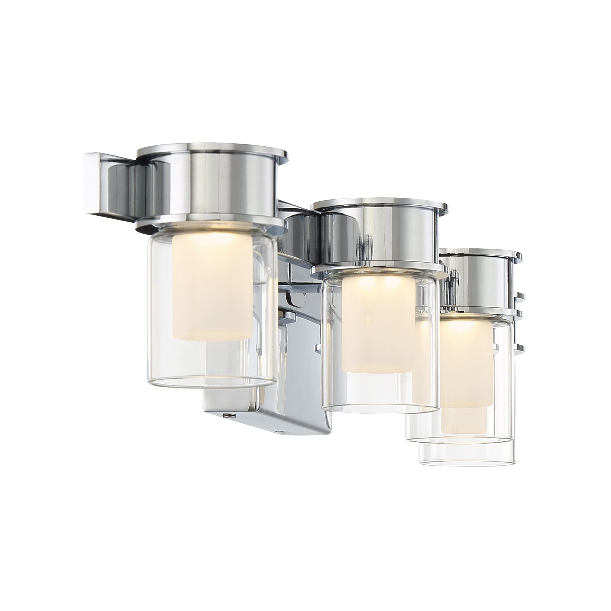 George Kovacs Herald Square 30 in. 4-Light Bathroom Vanity Light, Chrome with Clear Glass