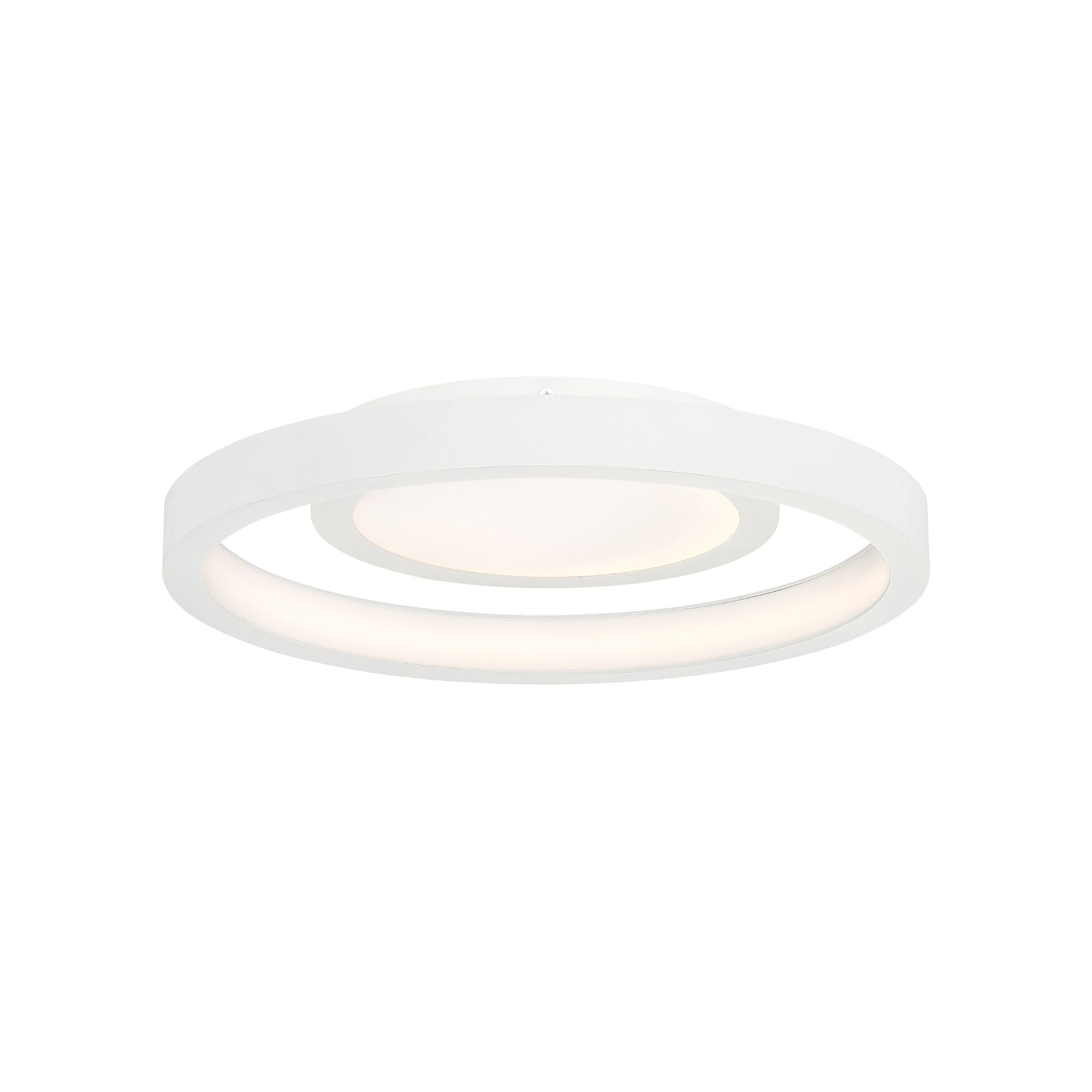 Knock Out 14" LED Flush Mount, White Finish