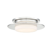 Press 14" LED Flush Mount, Polished Nickel Finish