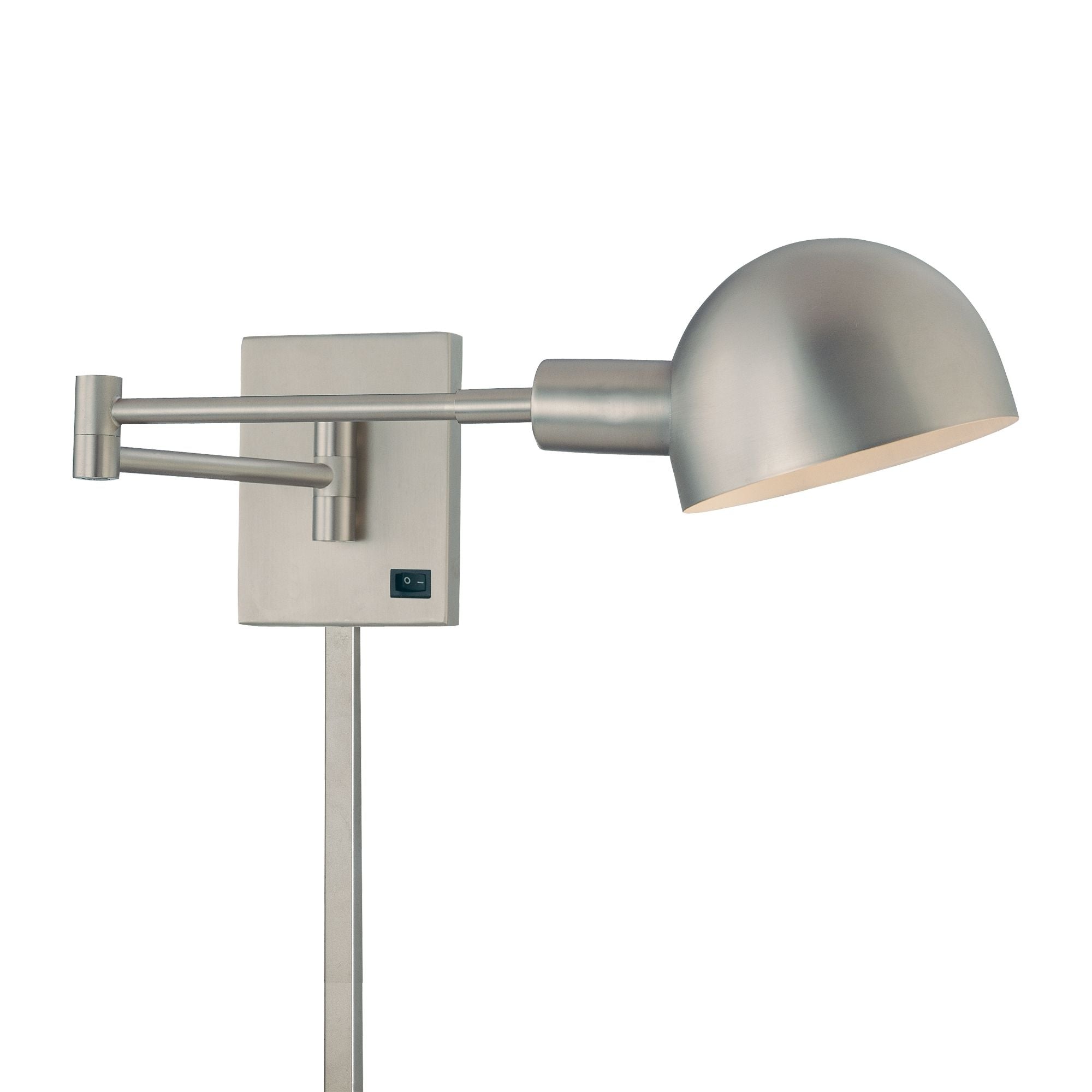George Kovacs Task Wall Sconces 7.25in Swing Arm Lamp, Matte Brushed Nickel