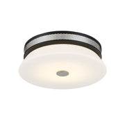 Tauten 15" LED Flush Mount, Coal & Brushed Nickel Finish