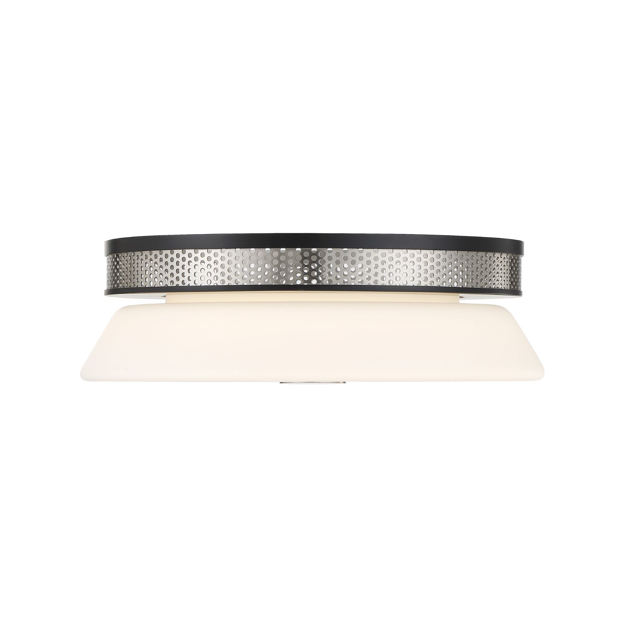 Tauten 15" LED Flush Mount, Coal & Brushed Nickel Finish