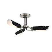 Turbine 22" 3-Light Semi-Flush Mount, Coal & Brushed Nickel Finish