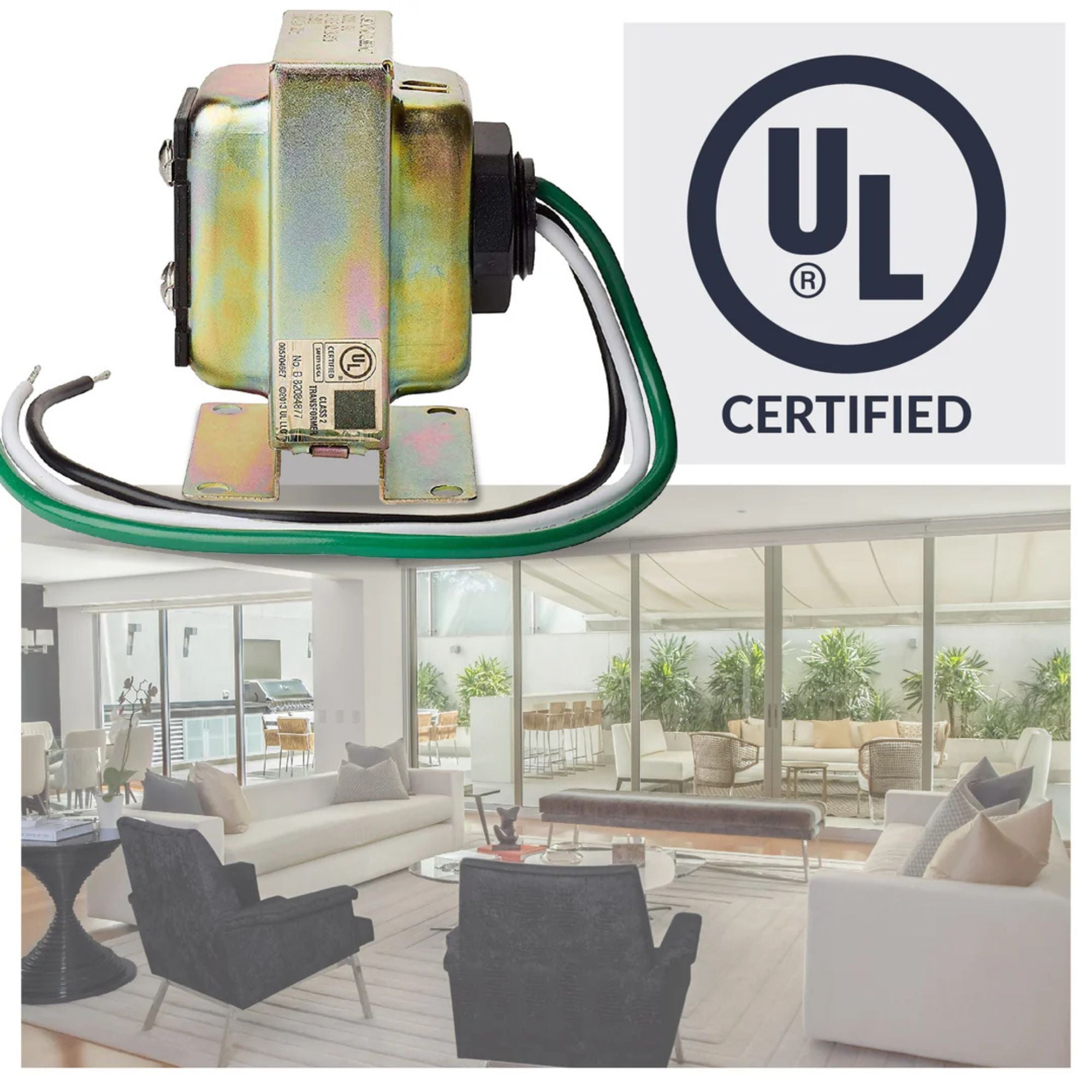 Address Light Transformer, 16V AC 10VA, UL Certified