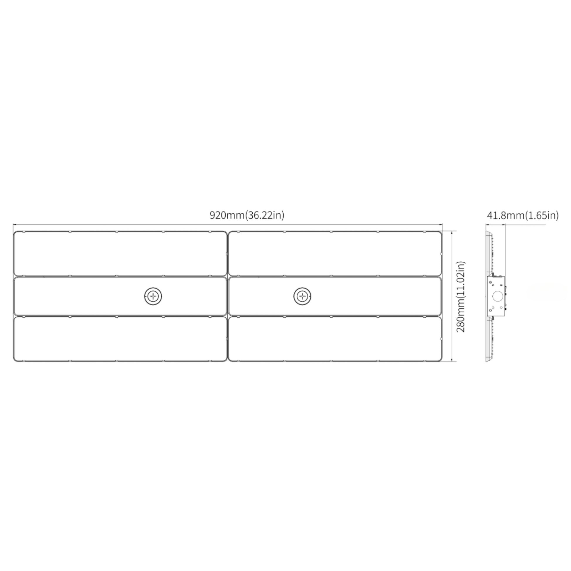 3ft High Bay LED Light, 410W, 60000 Lumens, 4000K/5000K, 120-277V - Bees Lighting