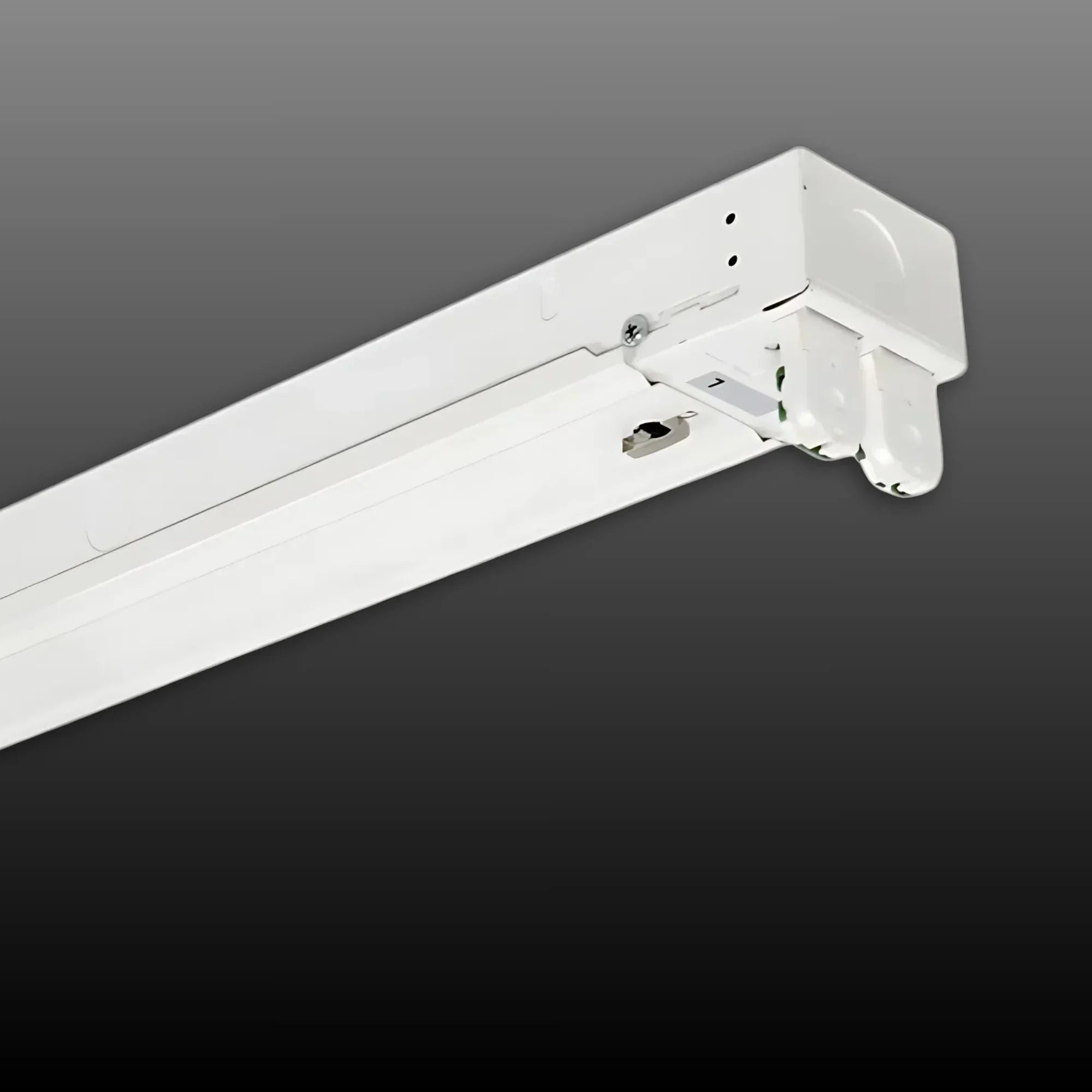 T8BFSTRIP/2LAMP/24WH: 2ft LED Fluorescent Fixture | Pre-Wired for