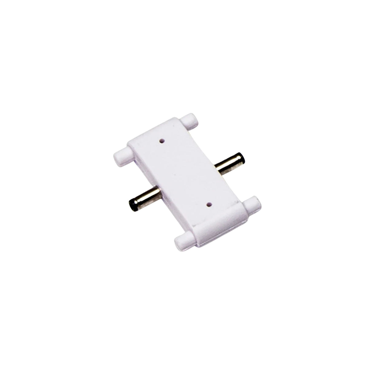 White bar-to-bar light bar connector with two black metal pins