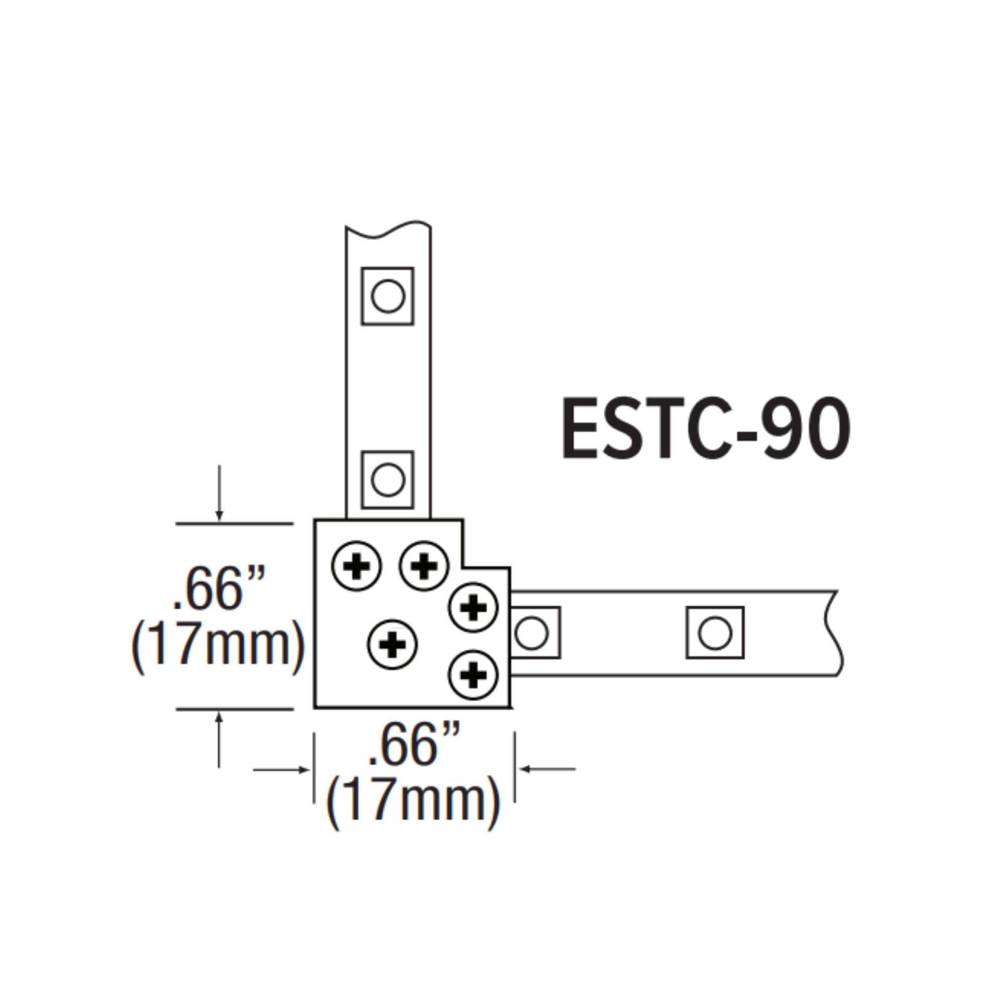 Sure-Tite 90° Tape to Tape Connector for LTR Tape Light Series