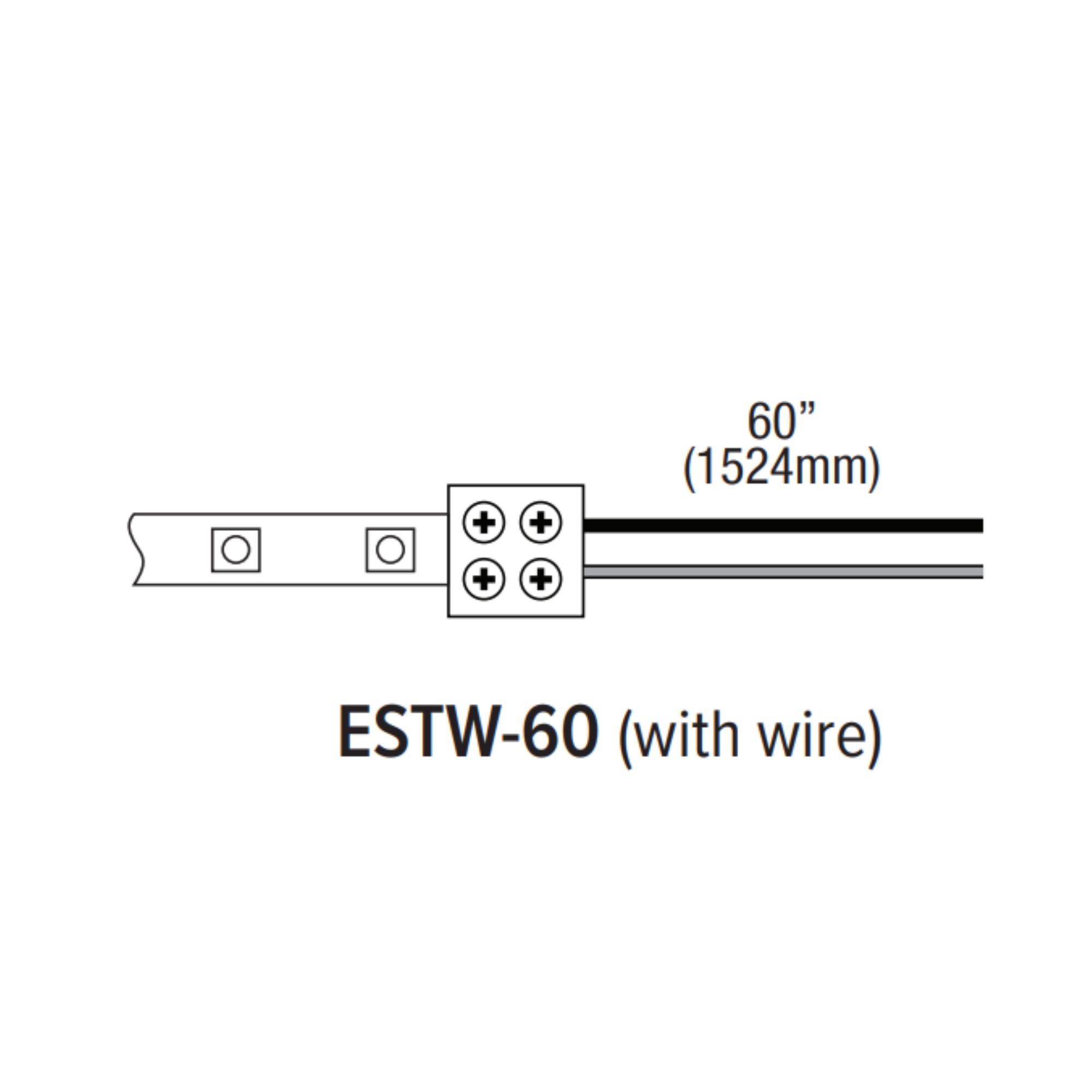 Sure-Tite 60in. Adjustable Tape to Power Connector for LTR Tape Light Series