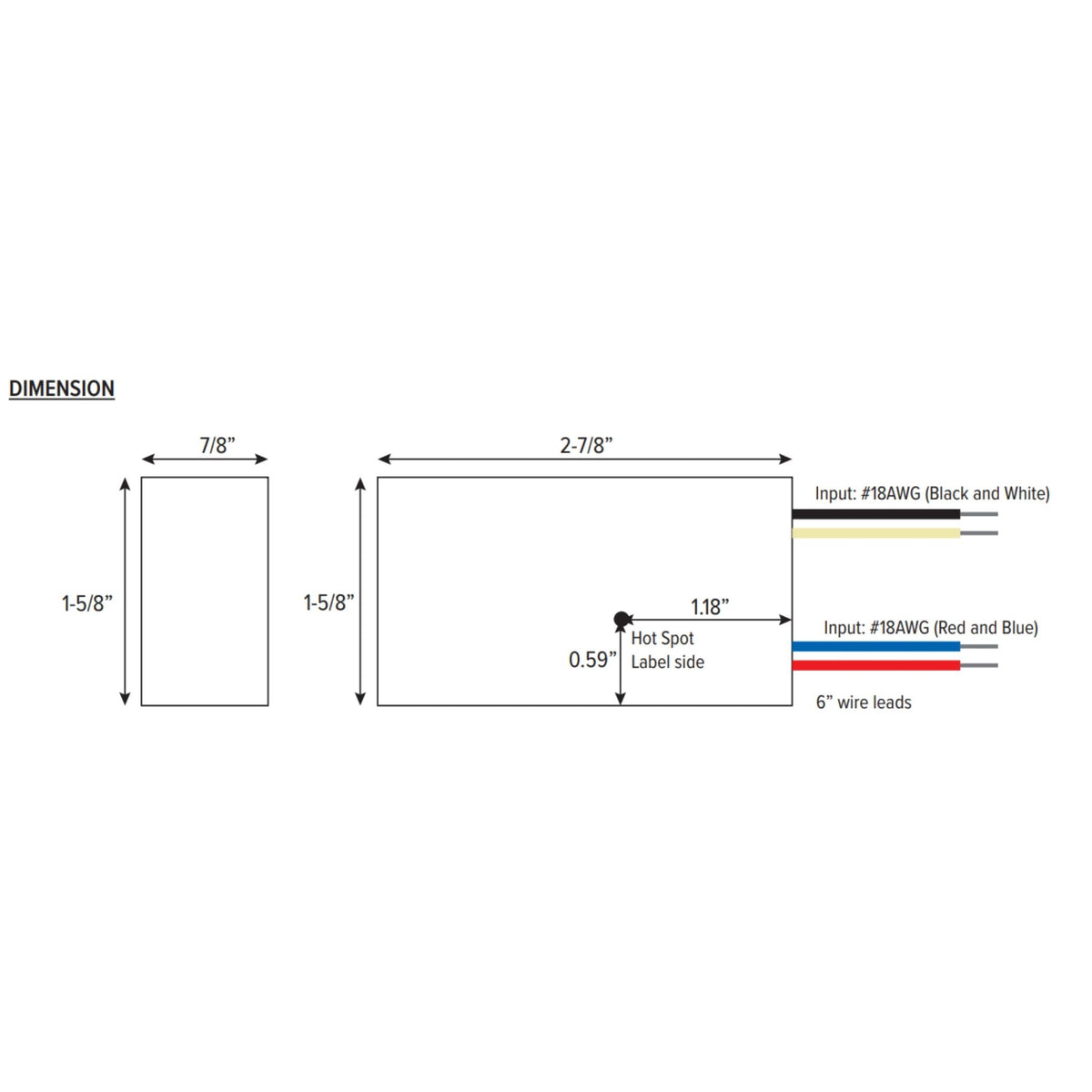 GM Lighting LineDRIVE Mini Case 60W 12VDC LED Driver ELV Dimmable