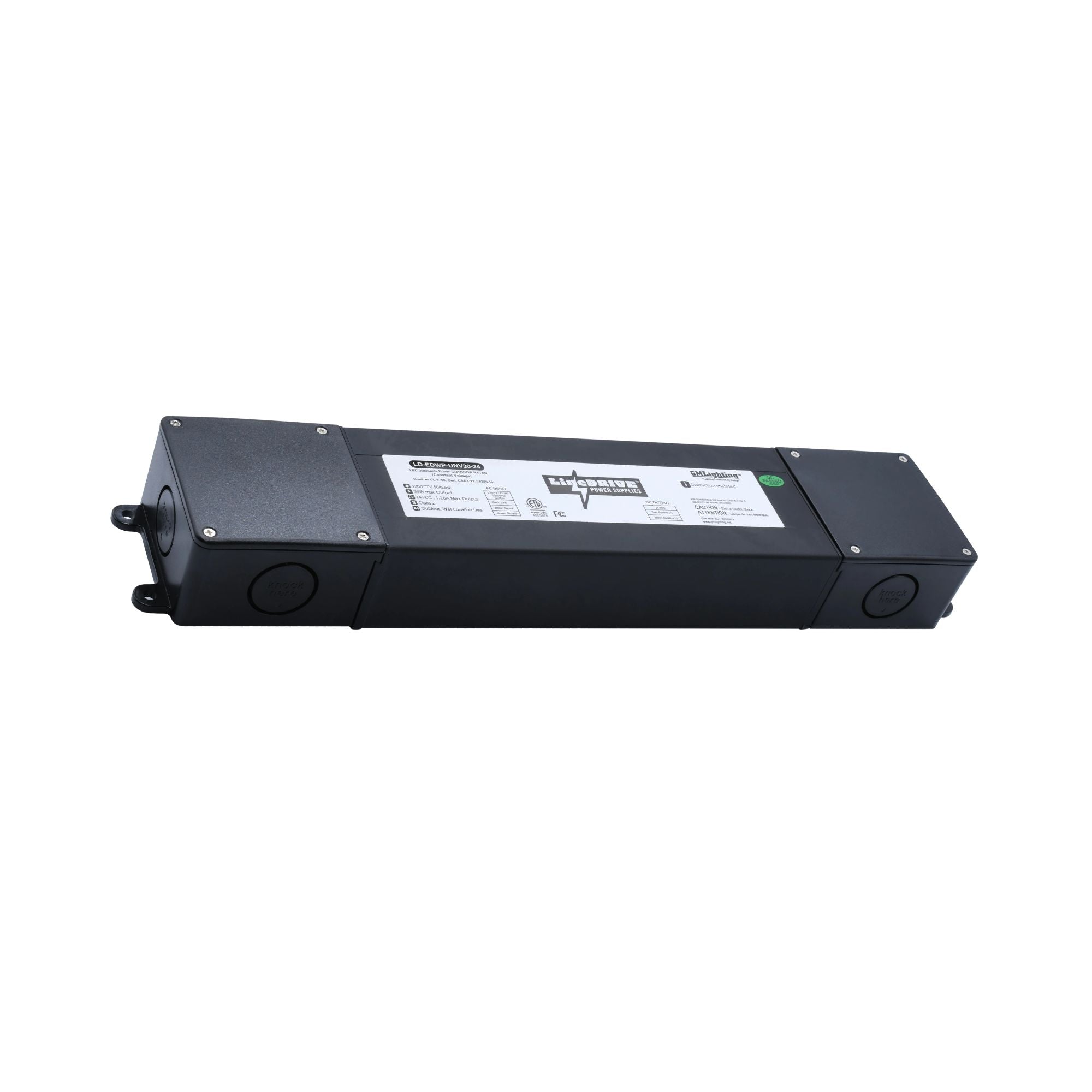 GM Lighting LineDRIVE 24VDC Wet Location Electronic Dimmable LED Power Supply — 30W / 60W / 96W