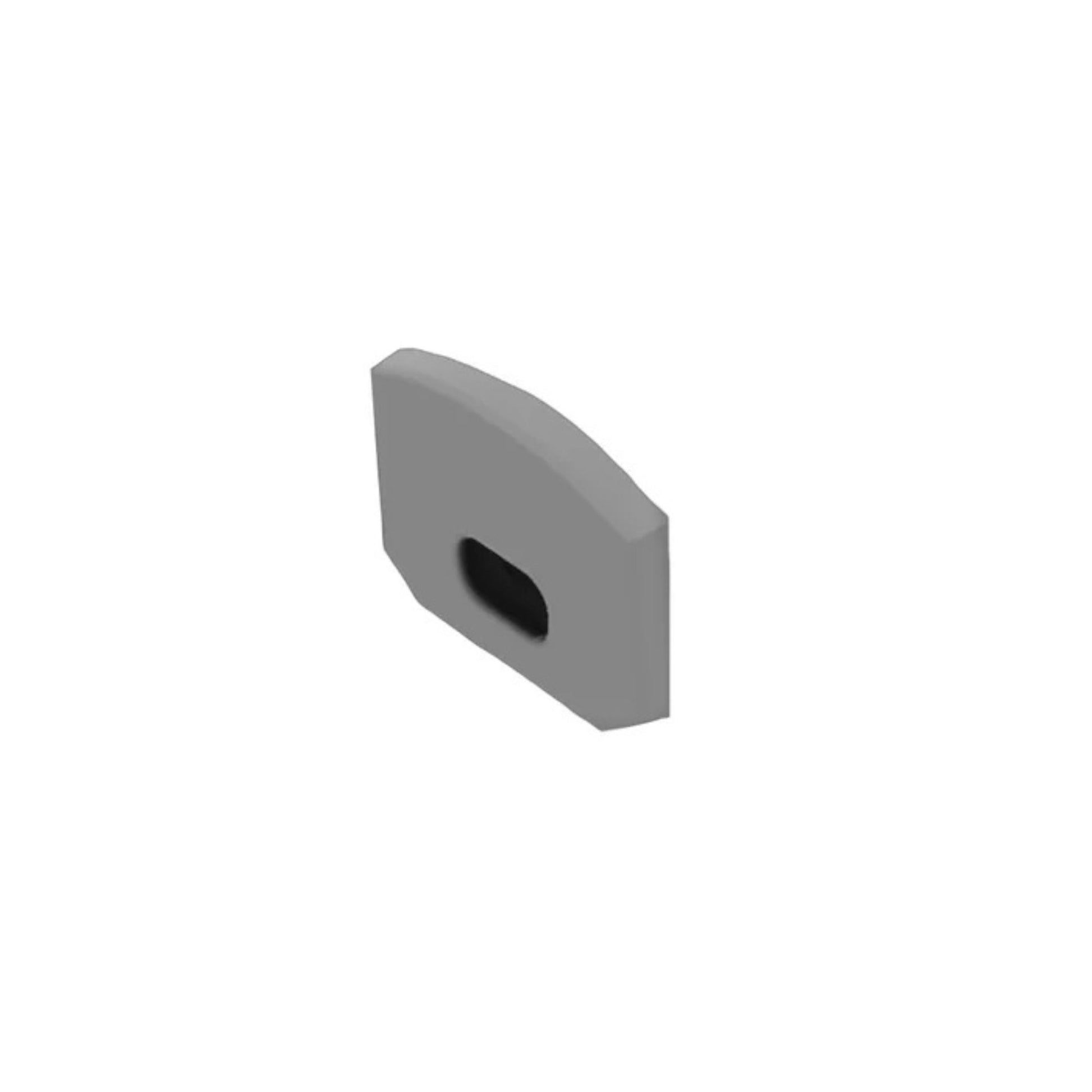 GM Lighting - Two End Caps for LED-CHL2-CA Channels, Light Gray | Bees Lighting