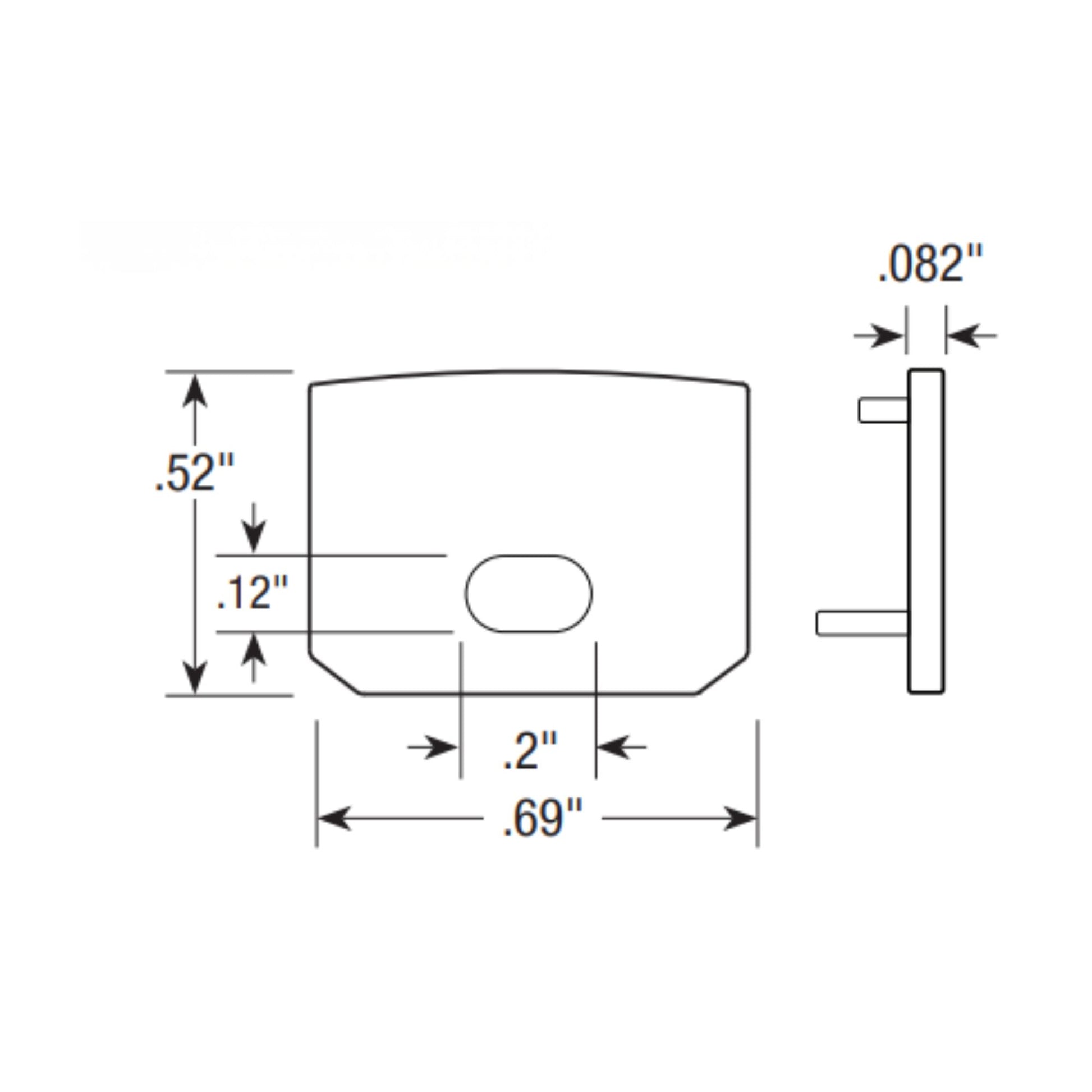 GM Lighting - Two End Caps for LED-CHL2-WH Channels, White | Bees Lighting