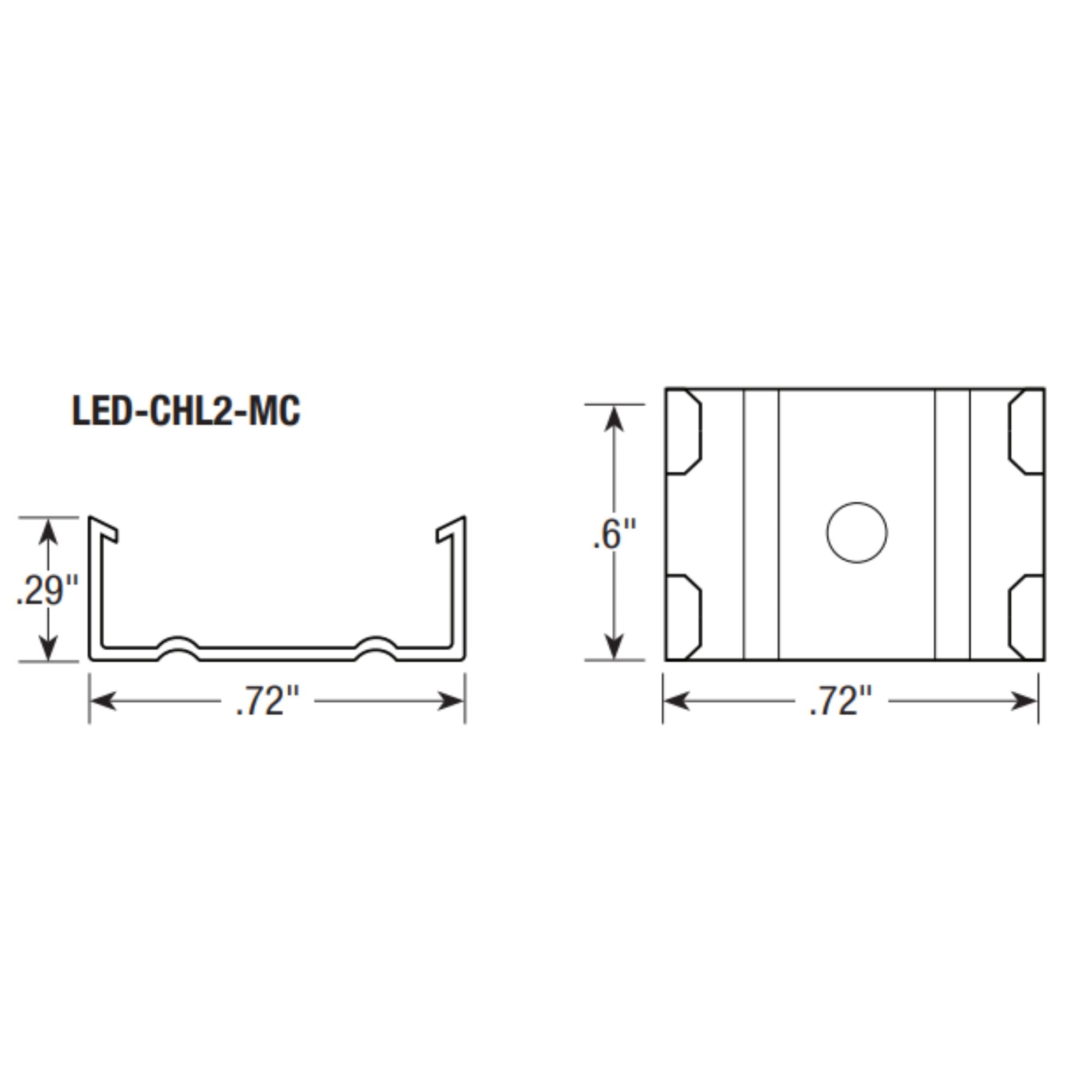 GM Lighting - Mounting Clips for LED-CHL2 Channels | Bees Lighting
