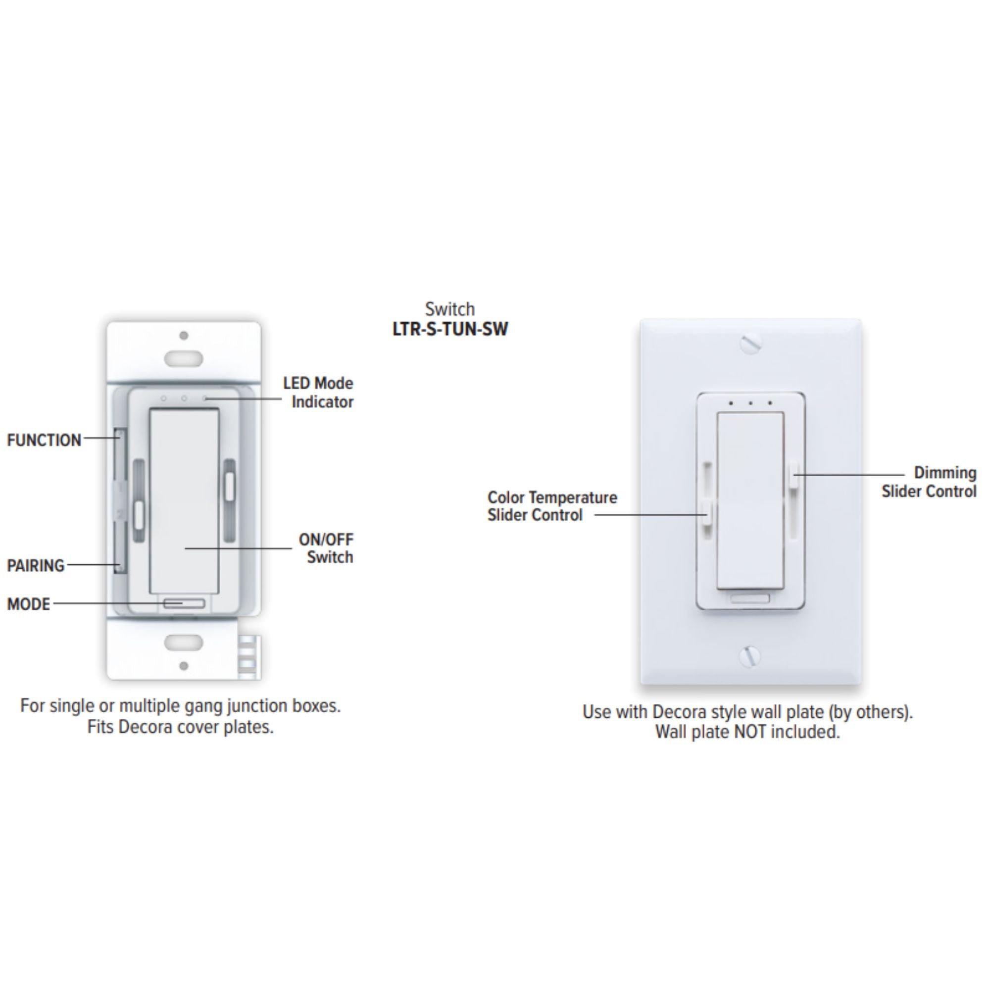 ChromaDim 24V Tunable White Wall Switch
