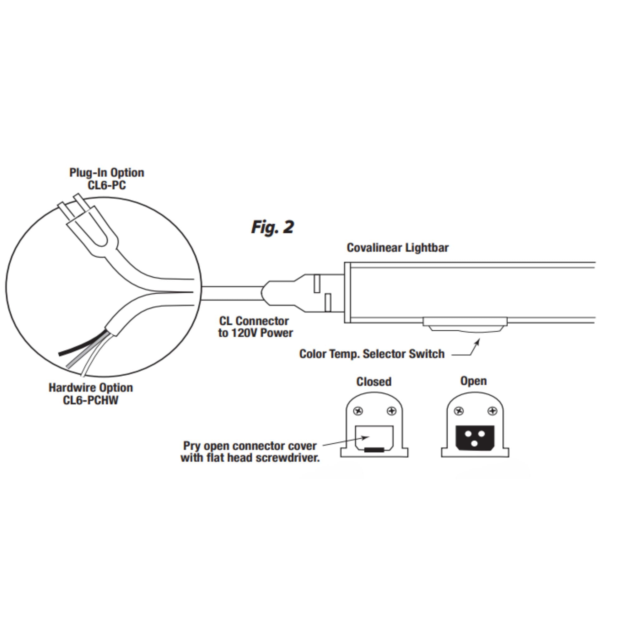 Covalinear 24 Inch LED Under Cabinet Lighting, 685 Lumens, 2700K to 3500K, 120V