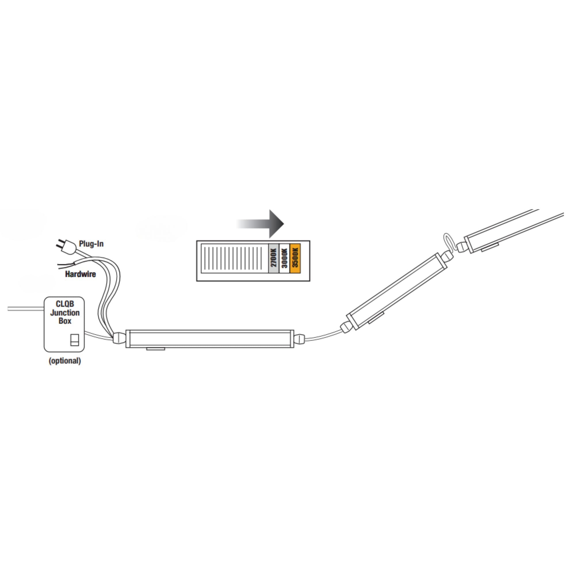 Covalinear 24 Inch LED Under Cabinet Lighting, 685 Lumens, 2700K to 3500K, 120V