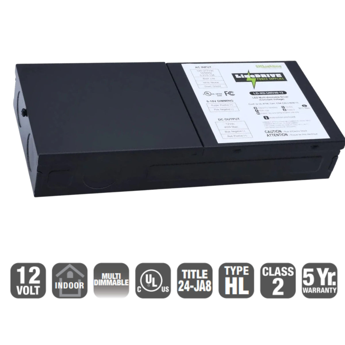 GM Lighting LineDRIVE 40W 12VDC LED Driver Universal Dimming