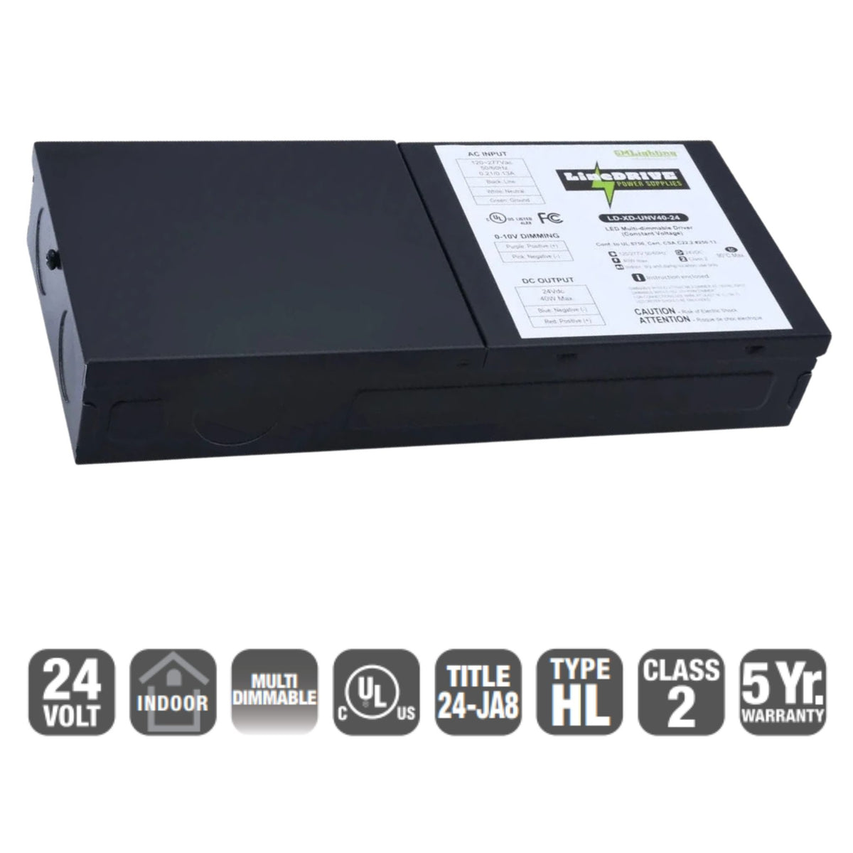 GM Lighting LineDRIVE 40W 24VDC LED Driver Universal Dimming