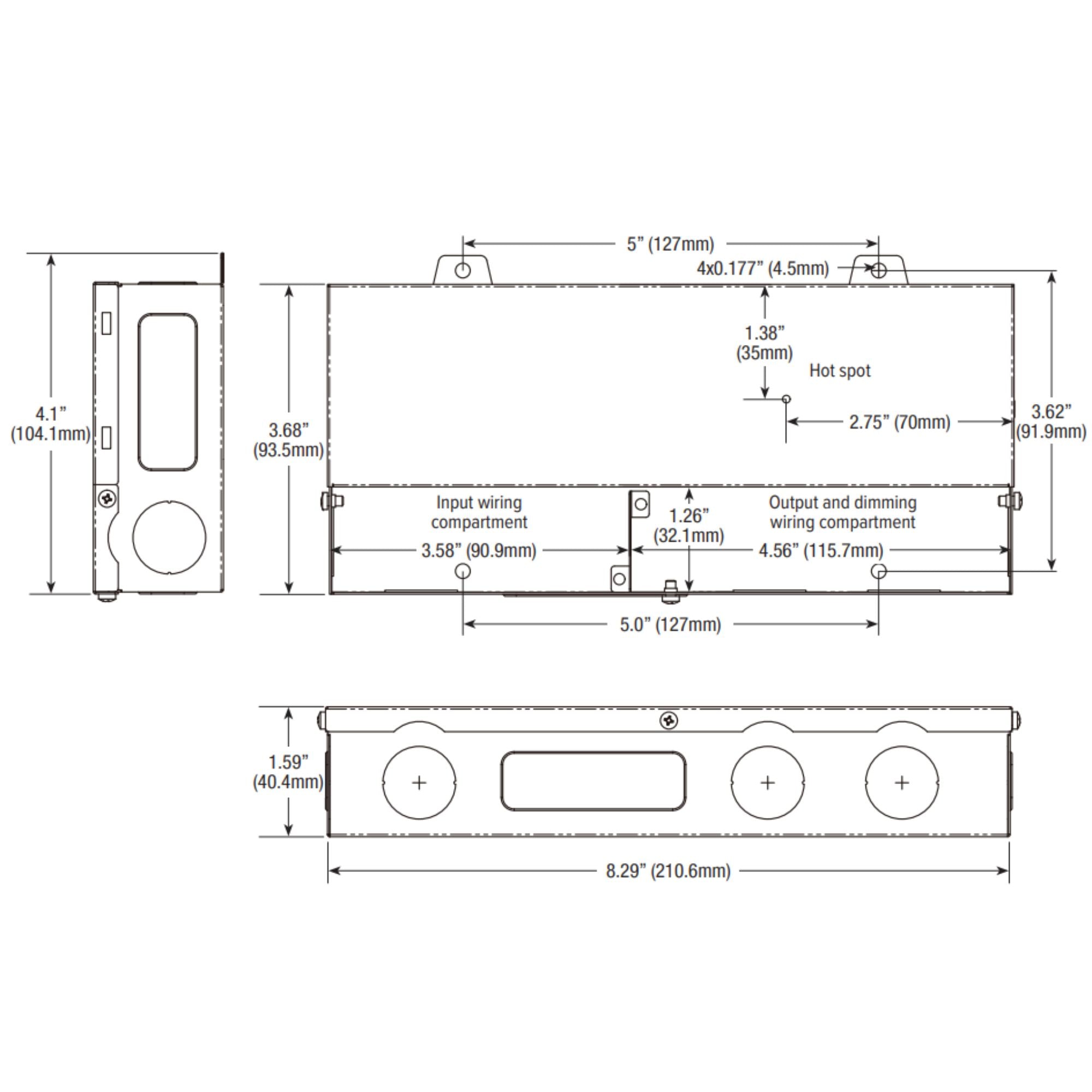 LineDRIVE XD 60W, 12VDC Multi-Dim LED Driver, 120-277V