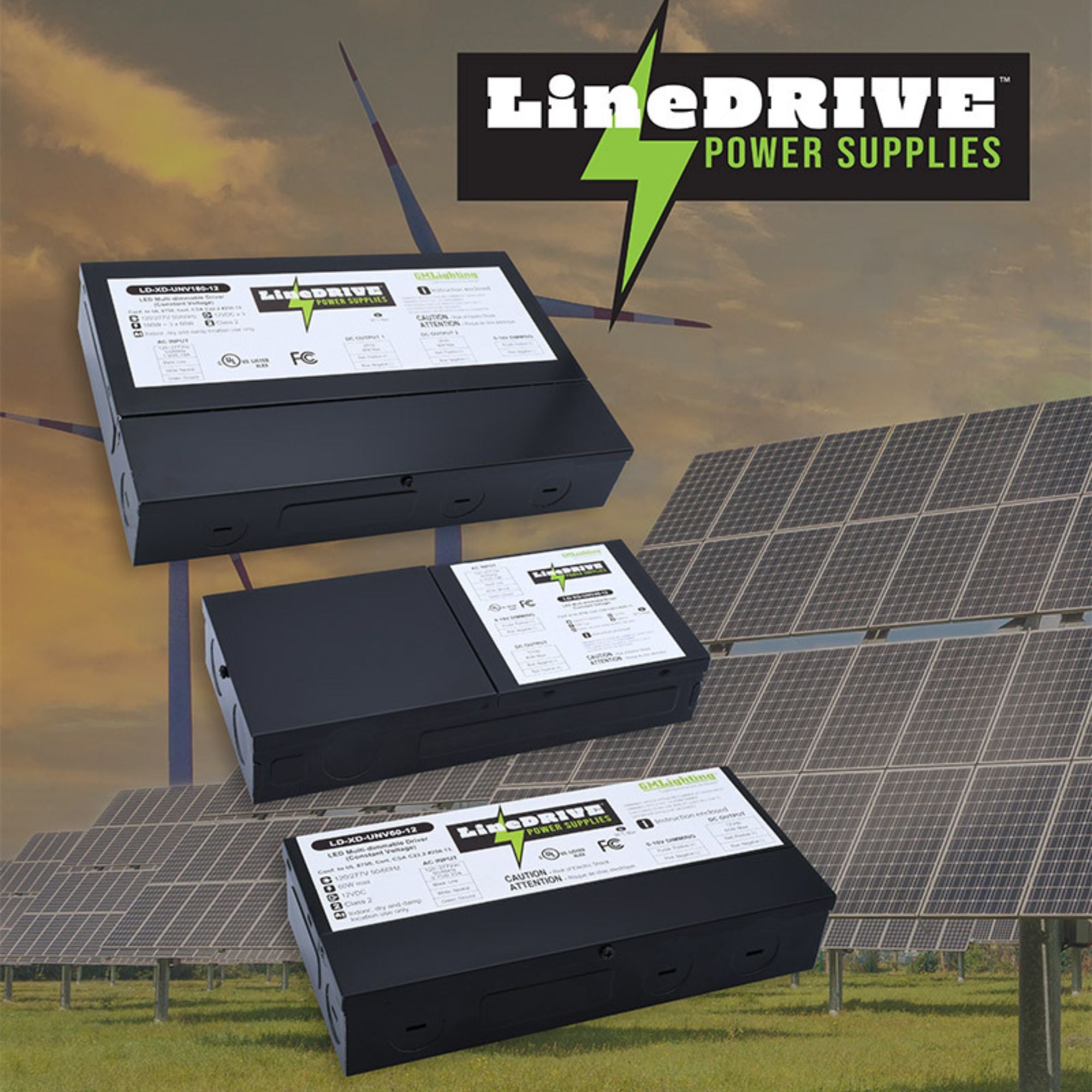 LineDRIVE XD 60W, 12VDC Multi-Dim LED Driver, 120-277V