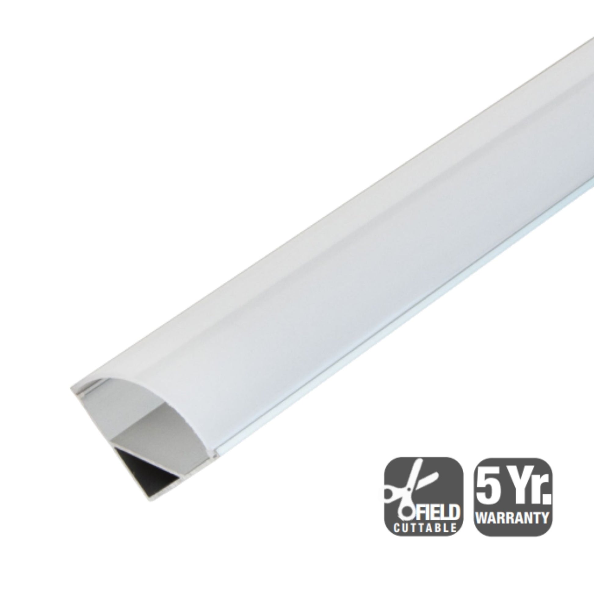 4ft Large Format Angled 45° Aluminum Mounting Channel - Bees Lighting