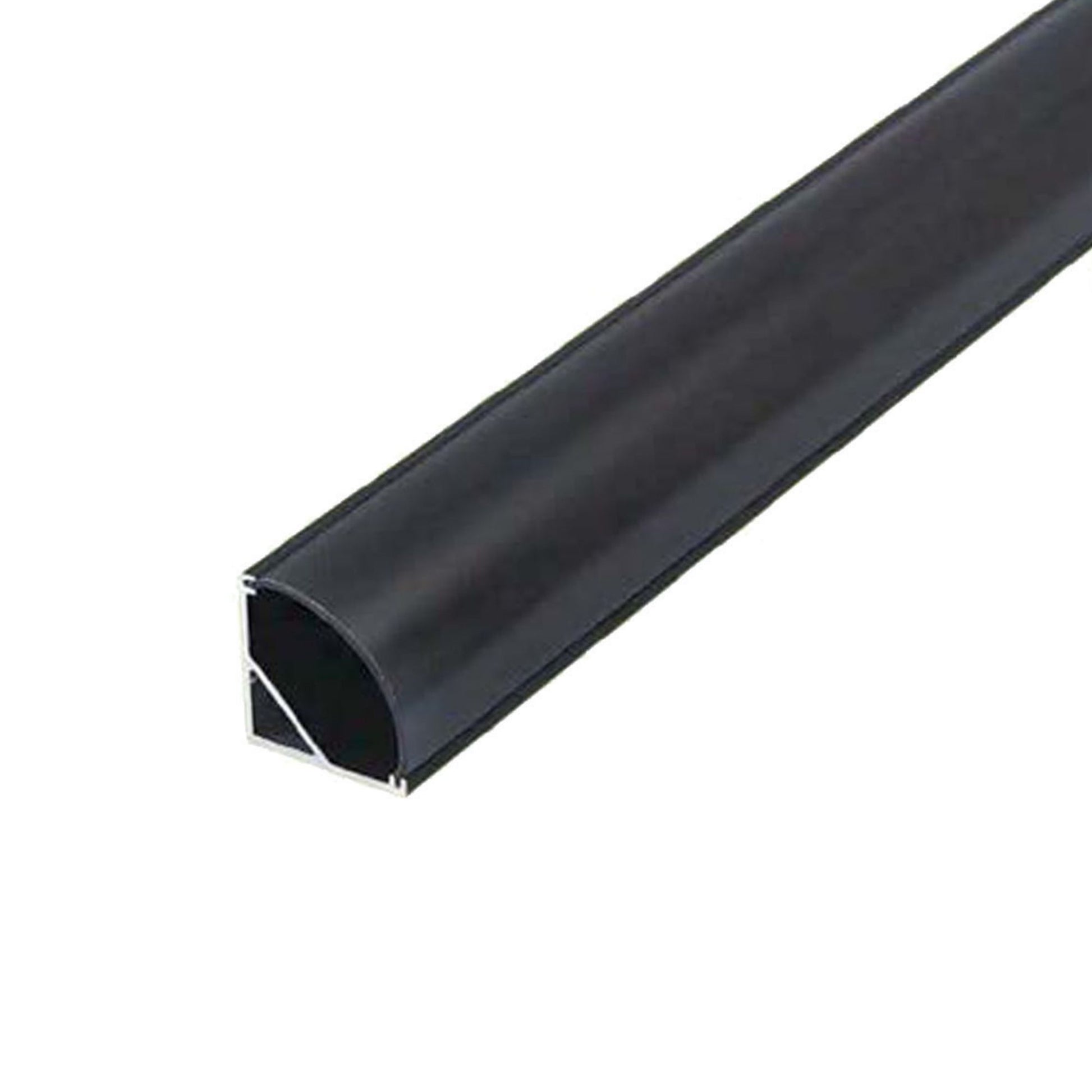 4ft Mini Format Angled 45° Aluminum Mounting Channel, Black - Bees Lighting