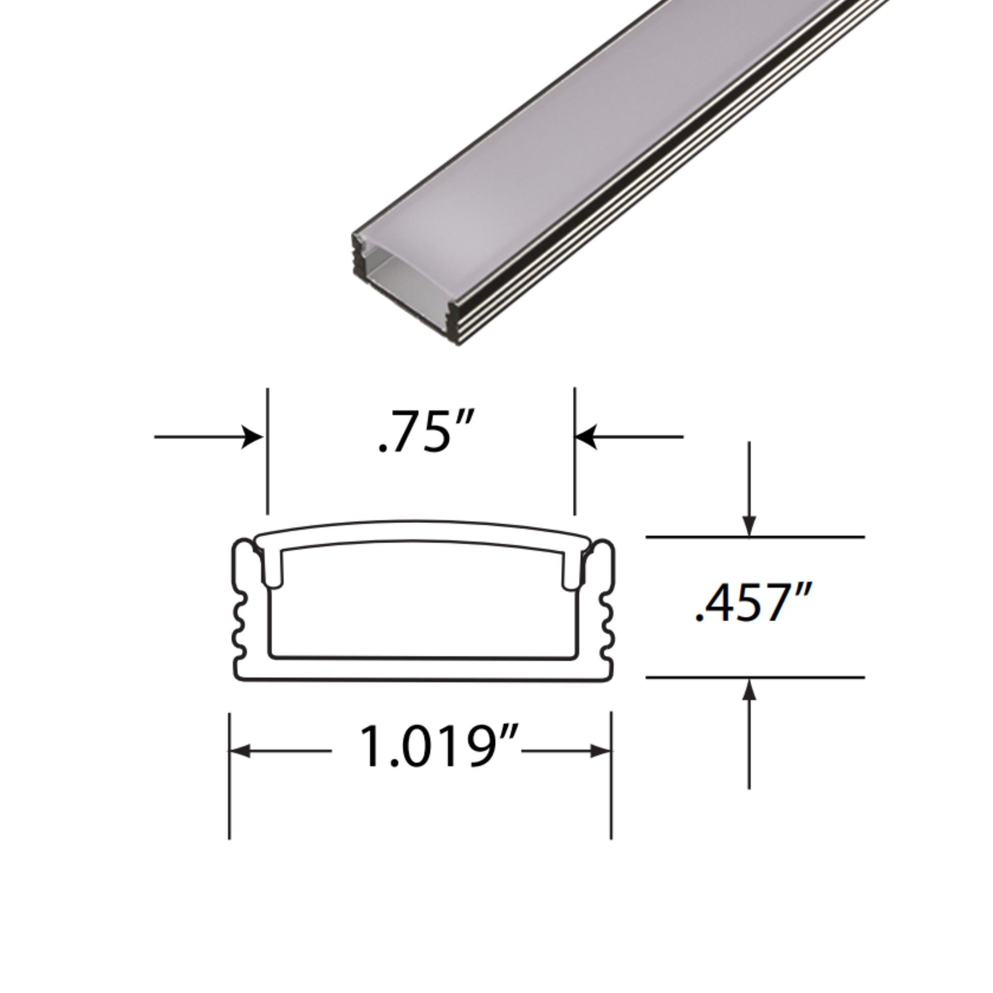 4ft Wide Aluminum Mounting Channel - Bees Lighting