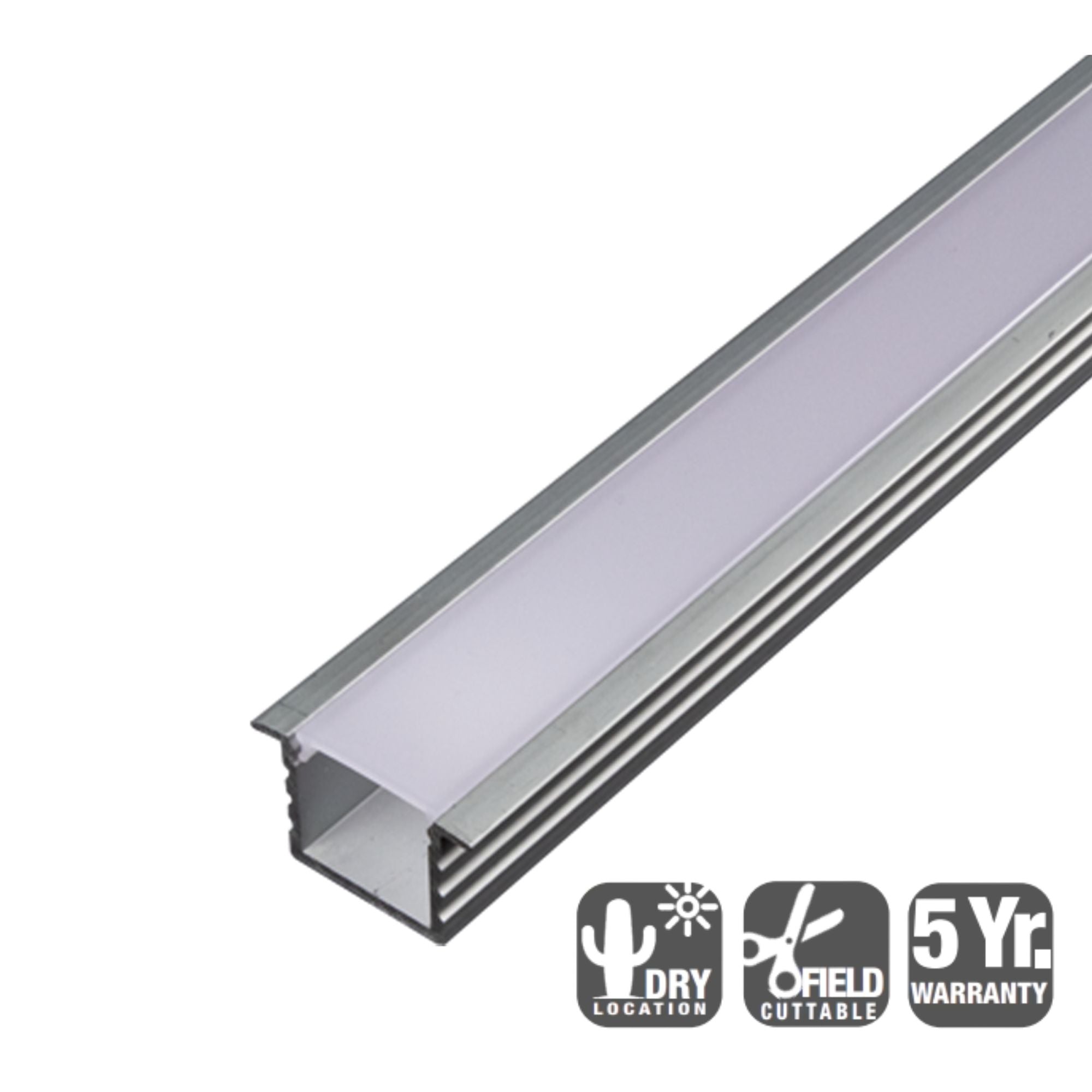 4ft Extra Deep Flange Aluminum Mounting Channel - Bees Lighting