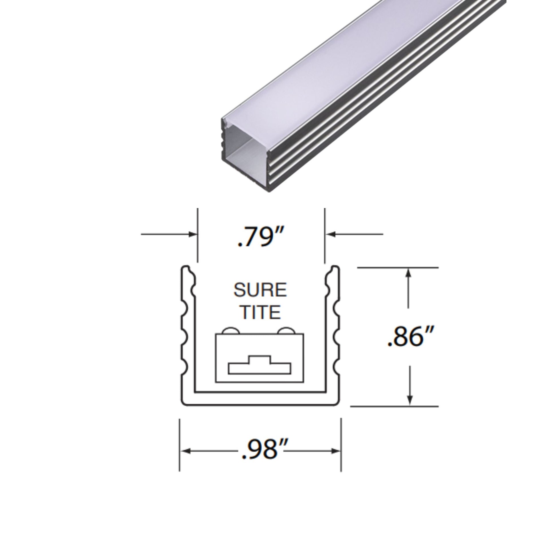 4ft Extra Deep Aluminum Mounting Channel - Bees Lighting