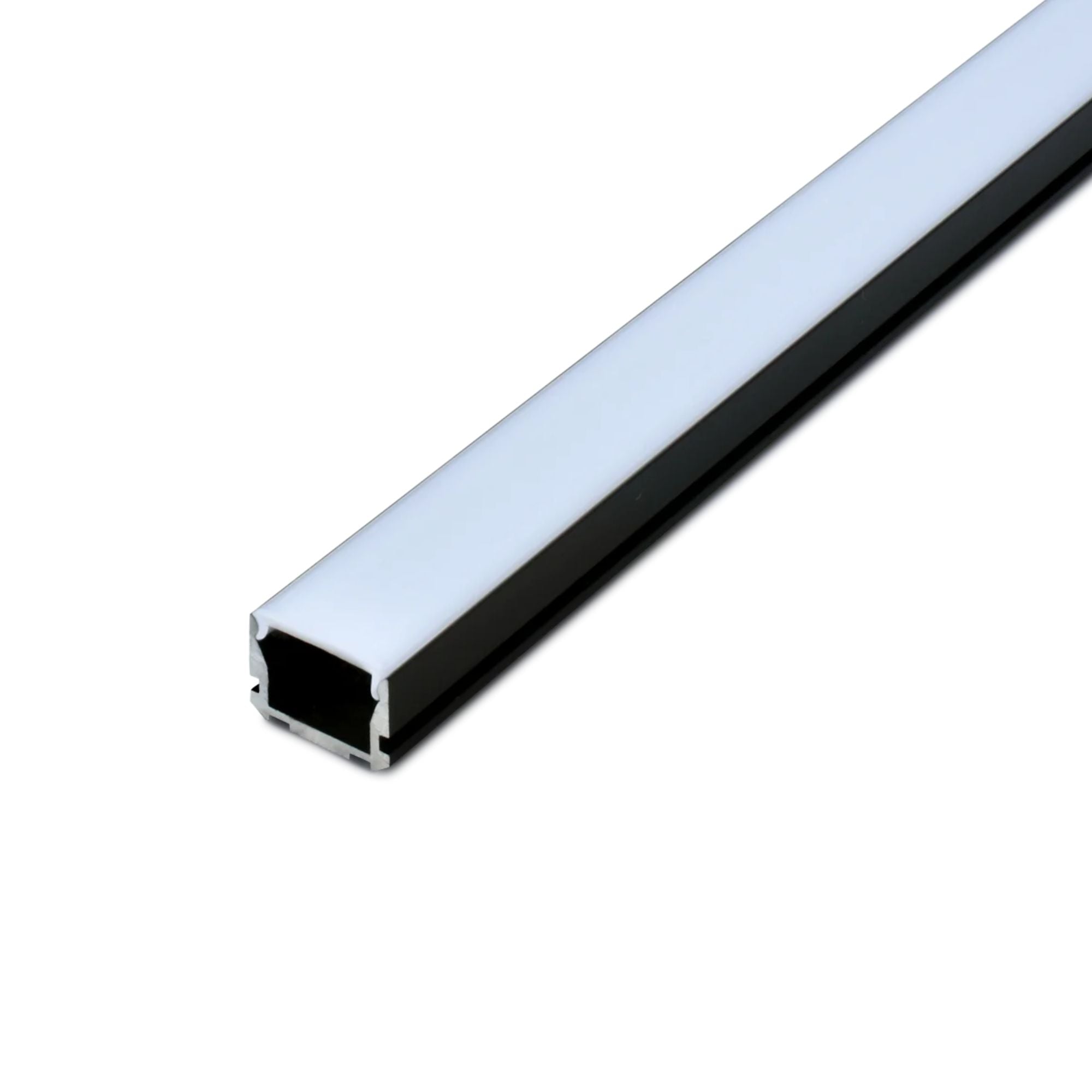 4ft Standard Aluminum LED Mounting Channel, Black Finish