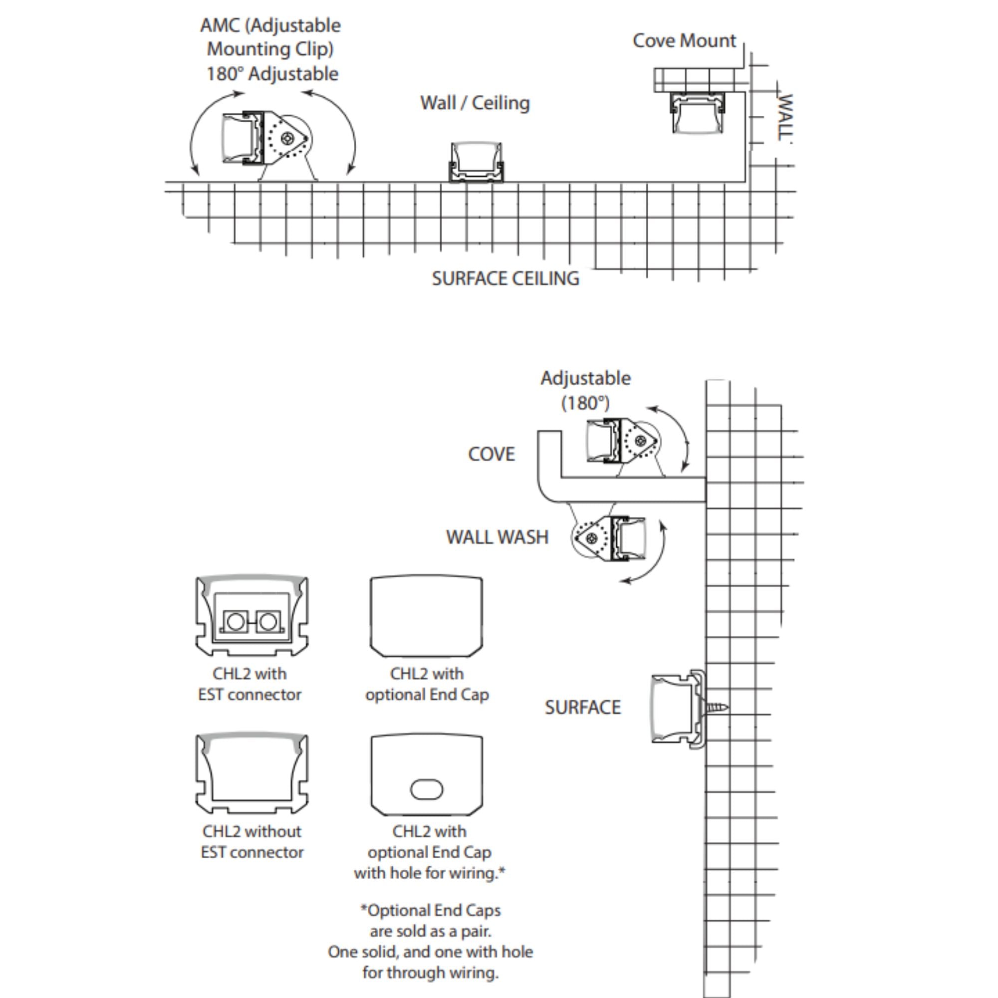 4ft Standard Aluminum LED Mounting Channel, Black Finish