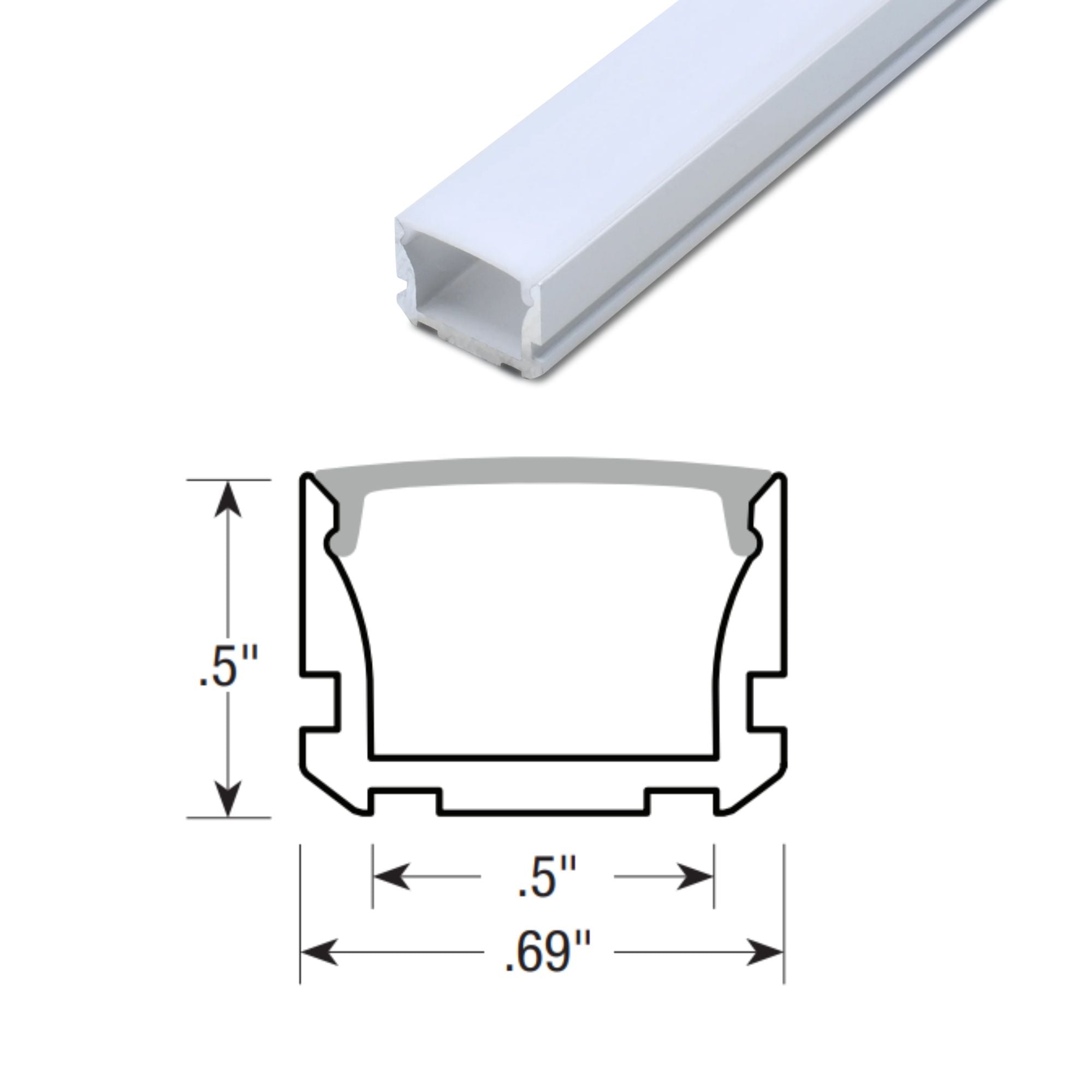 4ft Standard Aluminum LED Mounting Channel